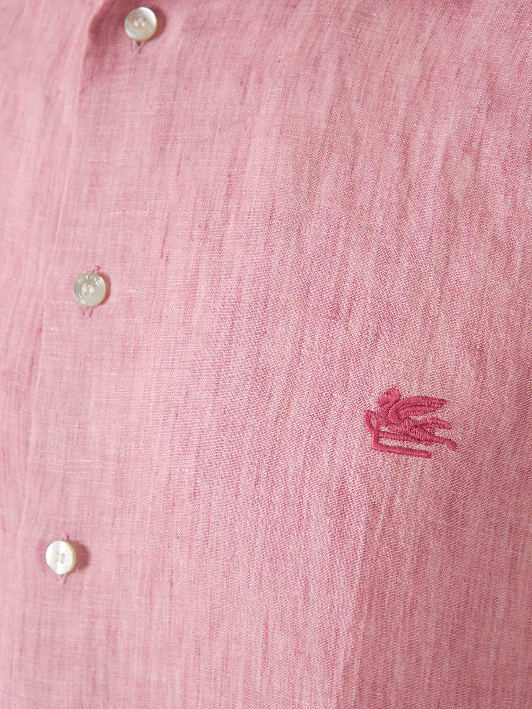 Outlet online Etro Hombre Camisa Lino Logo color Rosa sku 531-006216 01 - Foto 4
