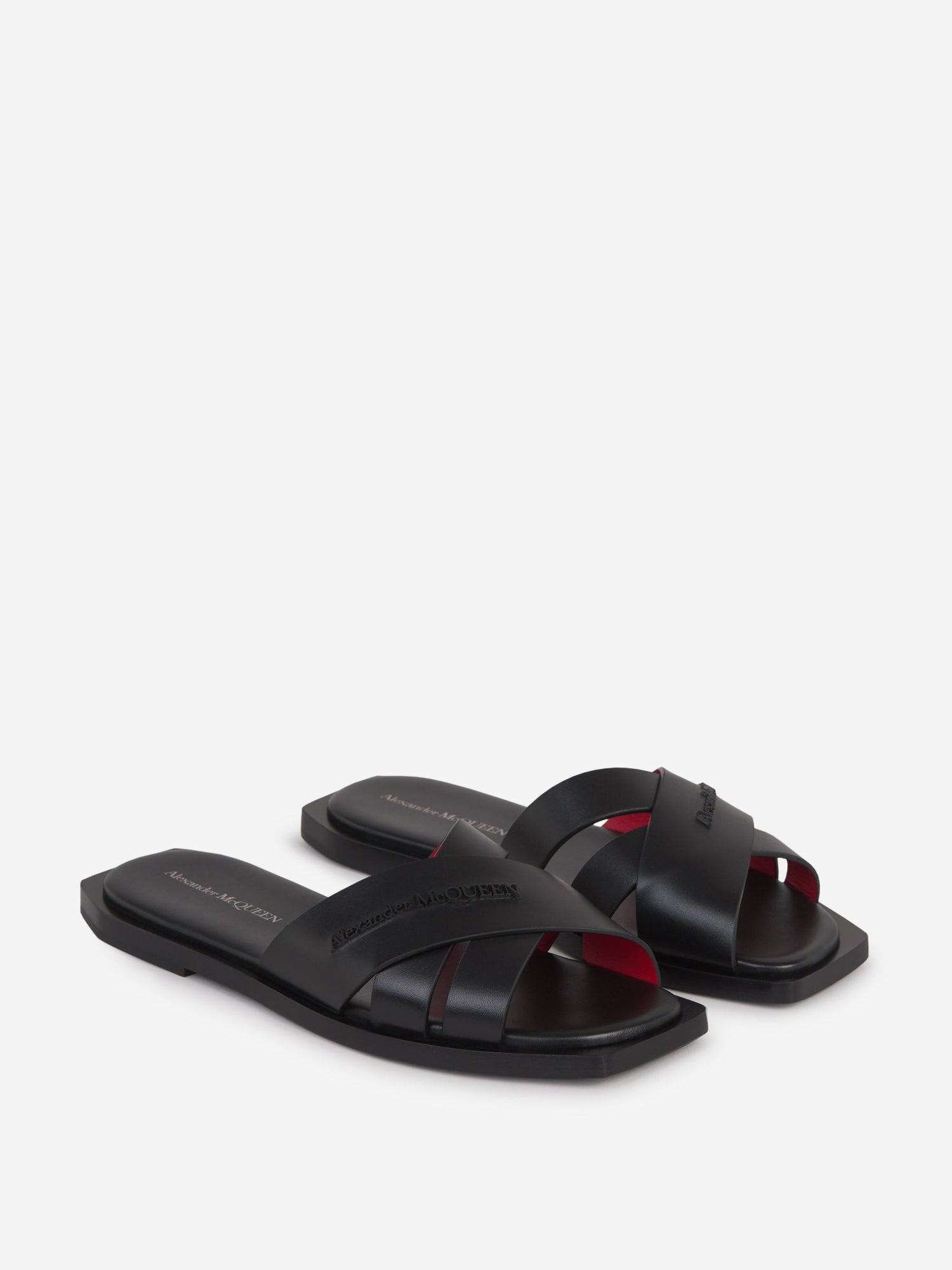 Outlet online McQueen Hombre Sandalias New Gloss color Negro sku 617-000107 01 - Foto 2
