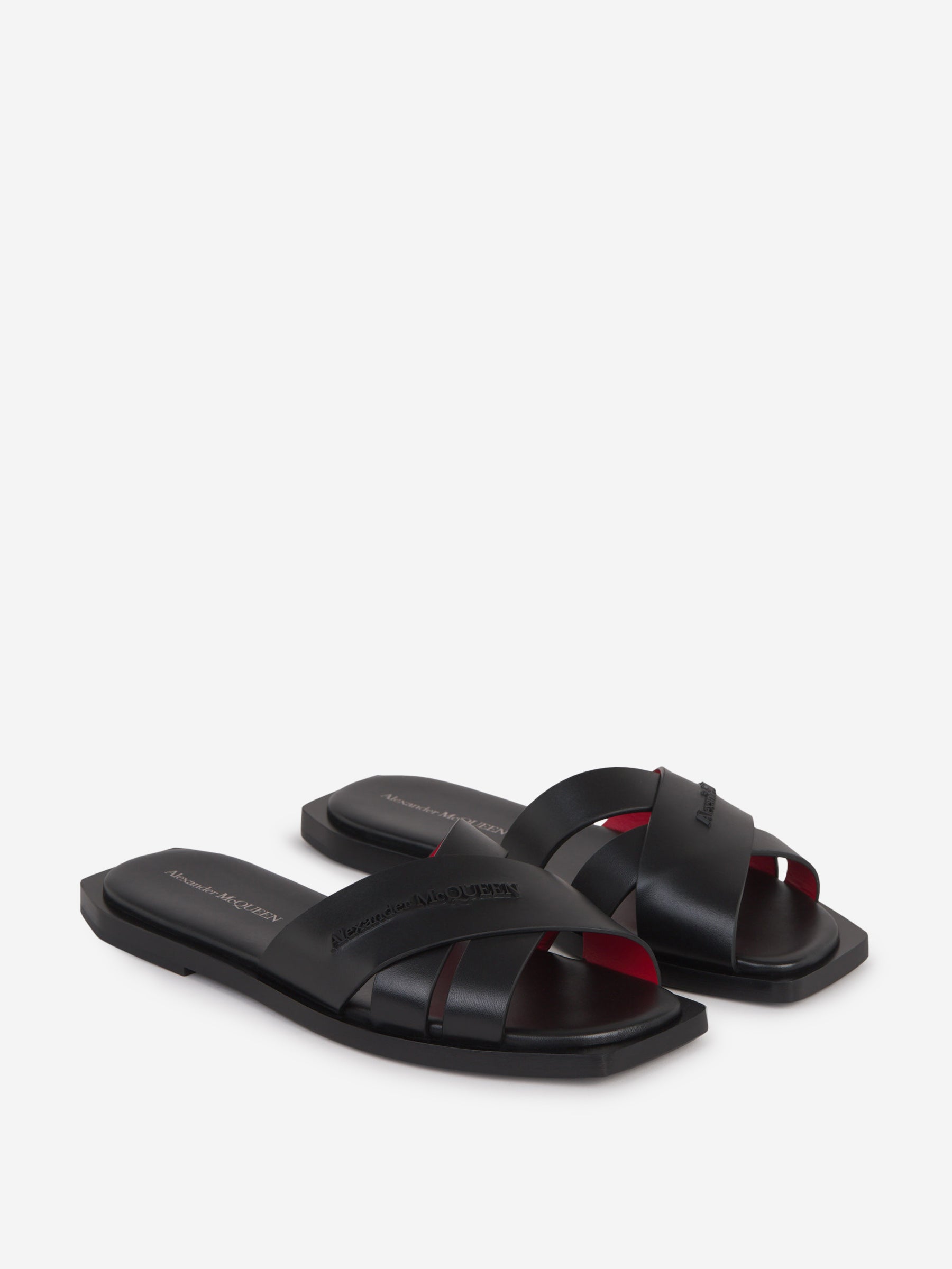 Outlet online McQueen Hombre Sandalias New Gloss color Negro sku 617-000107 01 - Foto 2