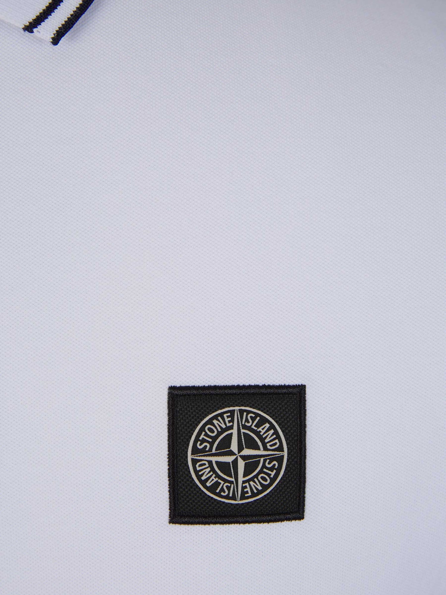 Outlet online Stone Island Hombre Polo Piquet Logo color Blanco sku 552-001479 02 - Foto 4