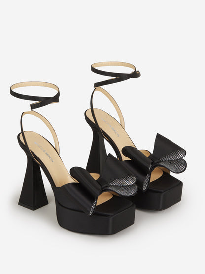 Outlet online MACH &amp; MACH Mujer Sandalias Plataforma Double Bow color Negro sku 800-005043 01 - Foto 2