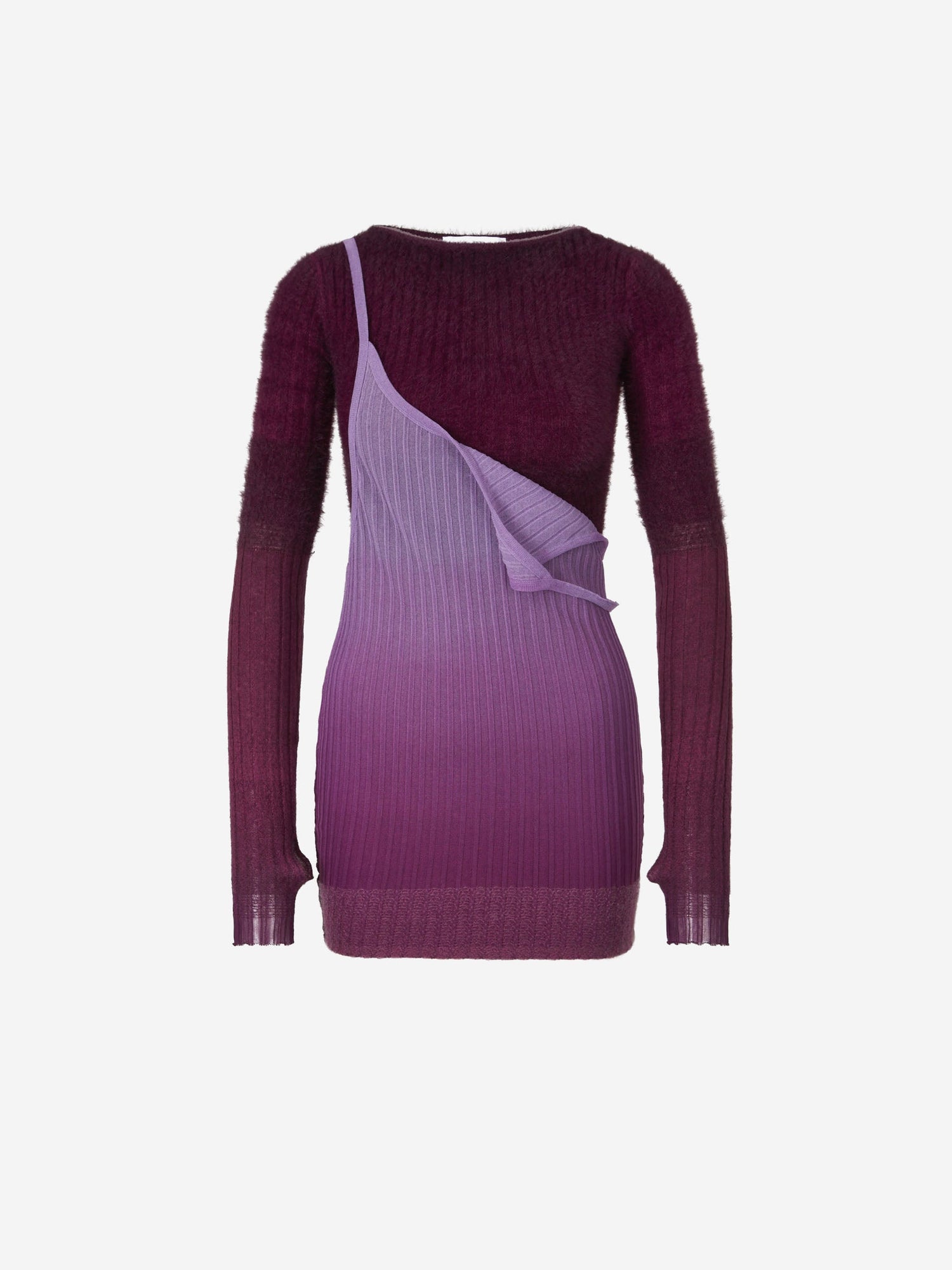 Outlet online The Attico Mujer Vestido Midi Degradè color Burdeos sku 721-000270 01 - Foto 4