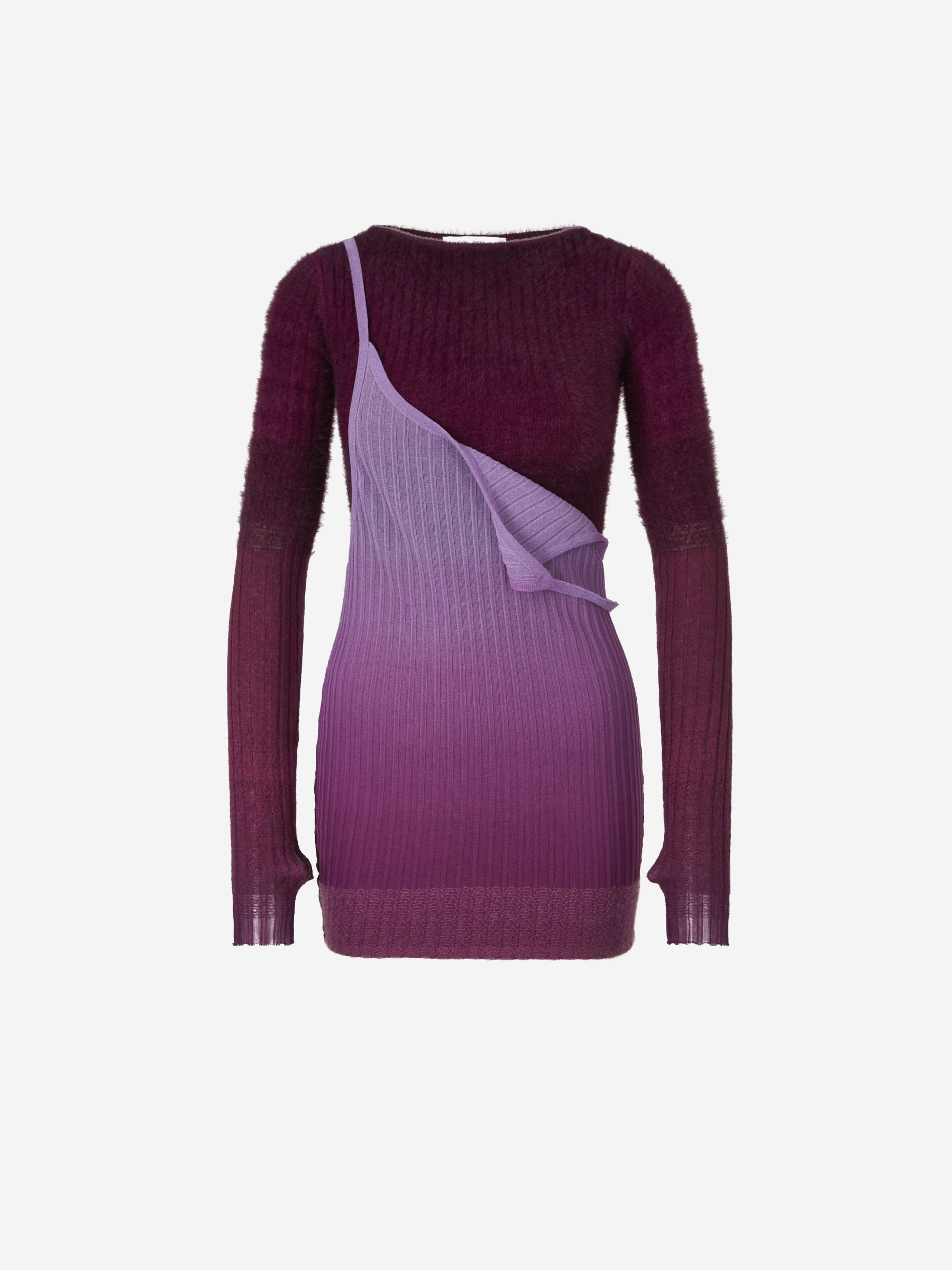 Outlet online The Attico Mujer Vestido Midi Degradè color Burdeos sku 721-000270 01 - Foto 4