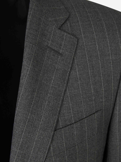 Outlet online Canali Hombre Traje Raya Diplomática color Gris Antracita sku 312-002806 01 - Foto 3