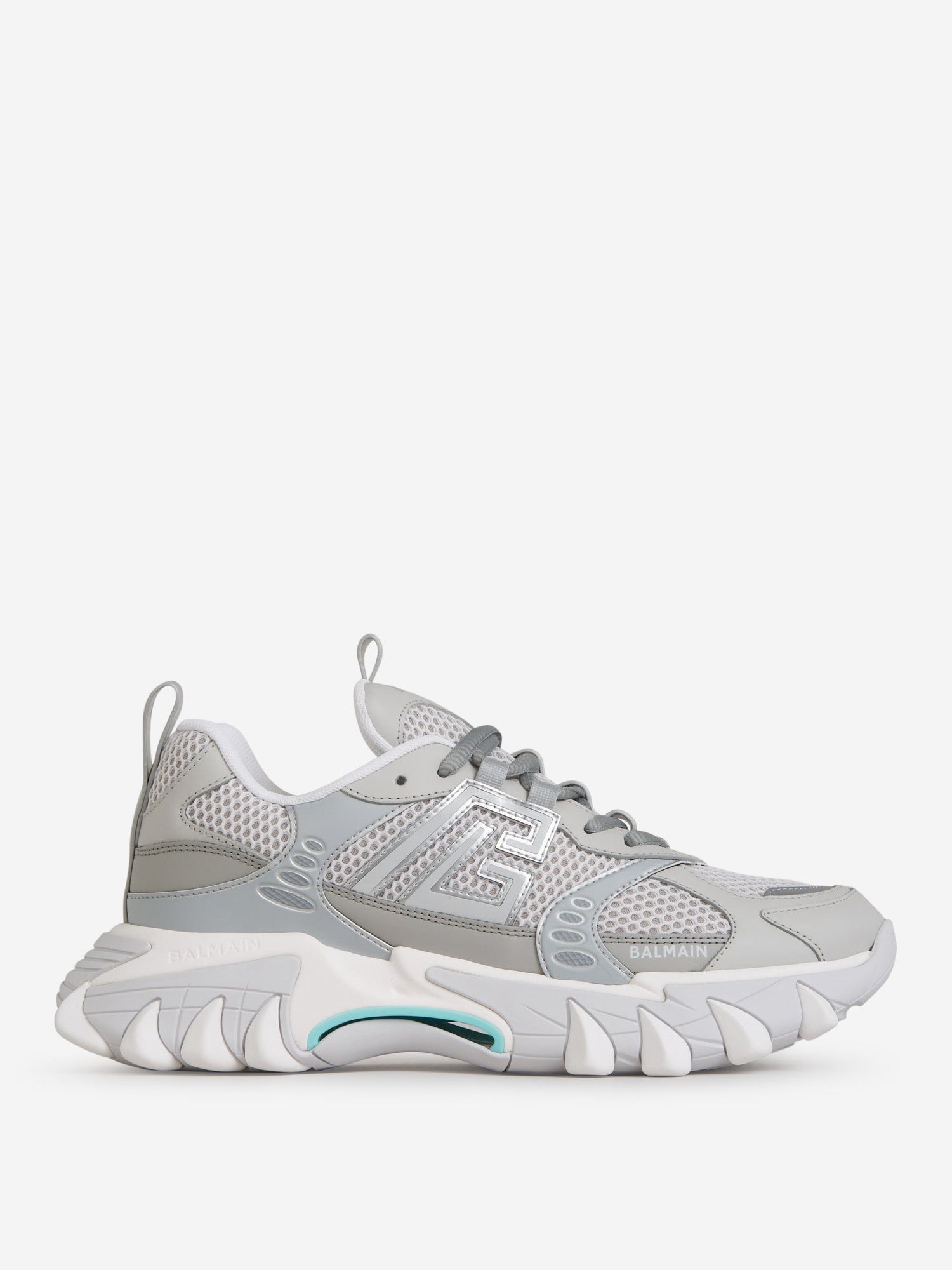 Outlet online Balmain Hombre Sneakers Piel Logo color Gris Claro sku 616-002571 01 - Foto 1
