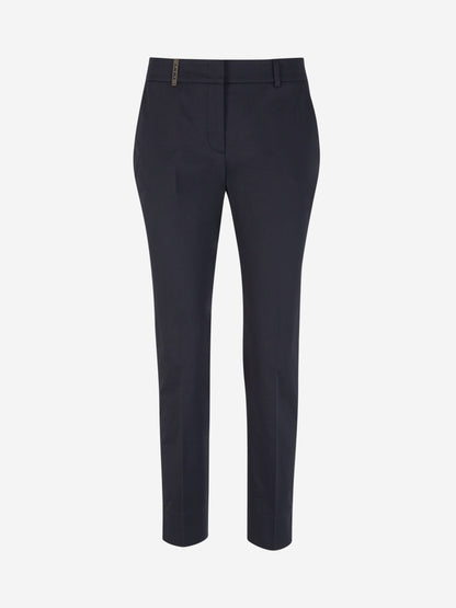 Outlet online Peserico Mujer Pantalones Formales Algodón color Azul Noche sku 761-003458 01 - Foto 1