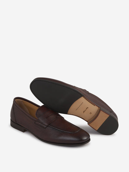 Outlet online Henderson Baracco Hombre Mocasines Piel Granulada color Marrón Oscuro sku 611-004396 01 - Foto 4