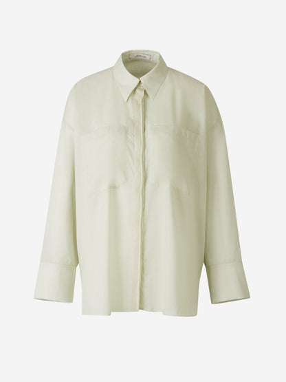 Dorothee Schumacher Blusa Fluida Semitransparente color Verde Menta sku 701-002066 01 - Foto 1