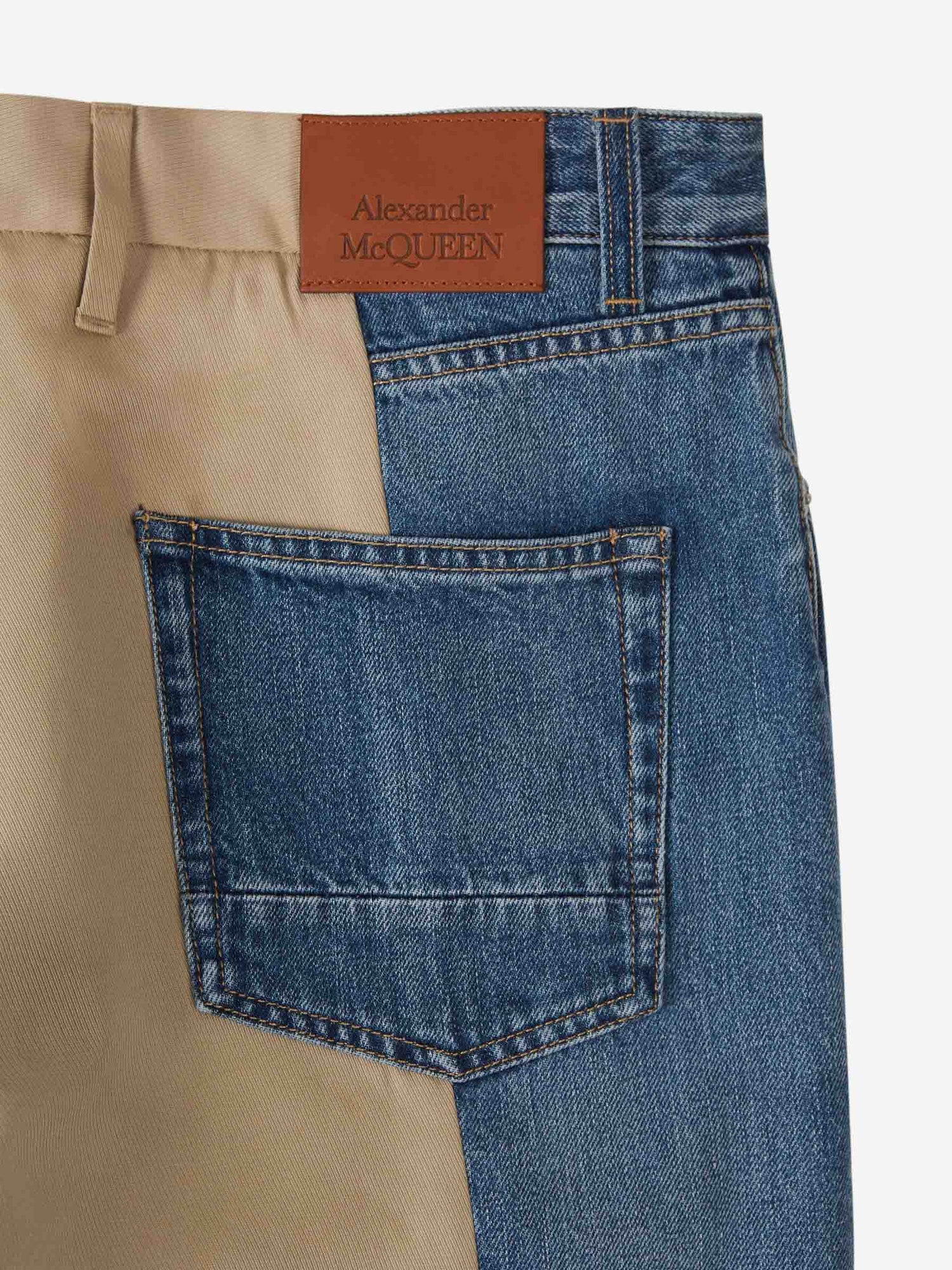 Alexander McQueen Pantalones Cinco Bolsillos Bicolor color Multicolor sku 521-002971 01 - Foto 4