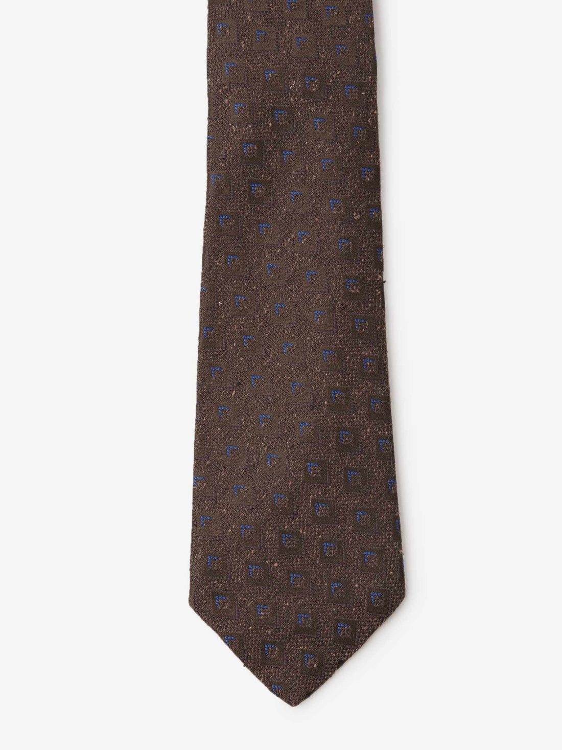 Outlet online Borrelli Hombre Corbata Motivo Geométrico color Marrón Oscuro sku 601-000942 02 - Foto 2