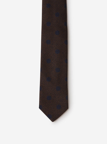 Outlet online Lardini Hombre Corbata Lunares Seda color Marron sku 601-001110 01 - Foto 2