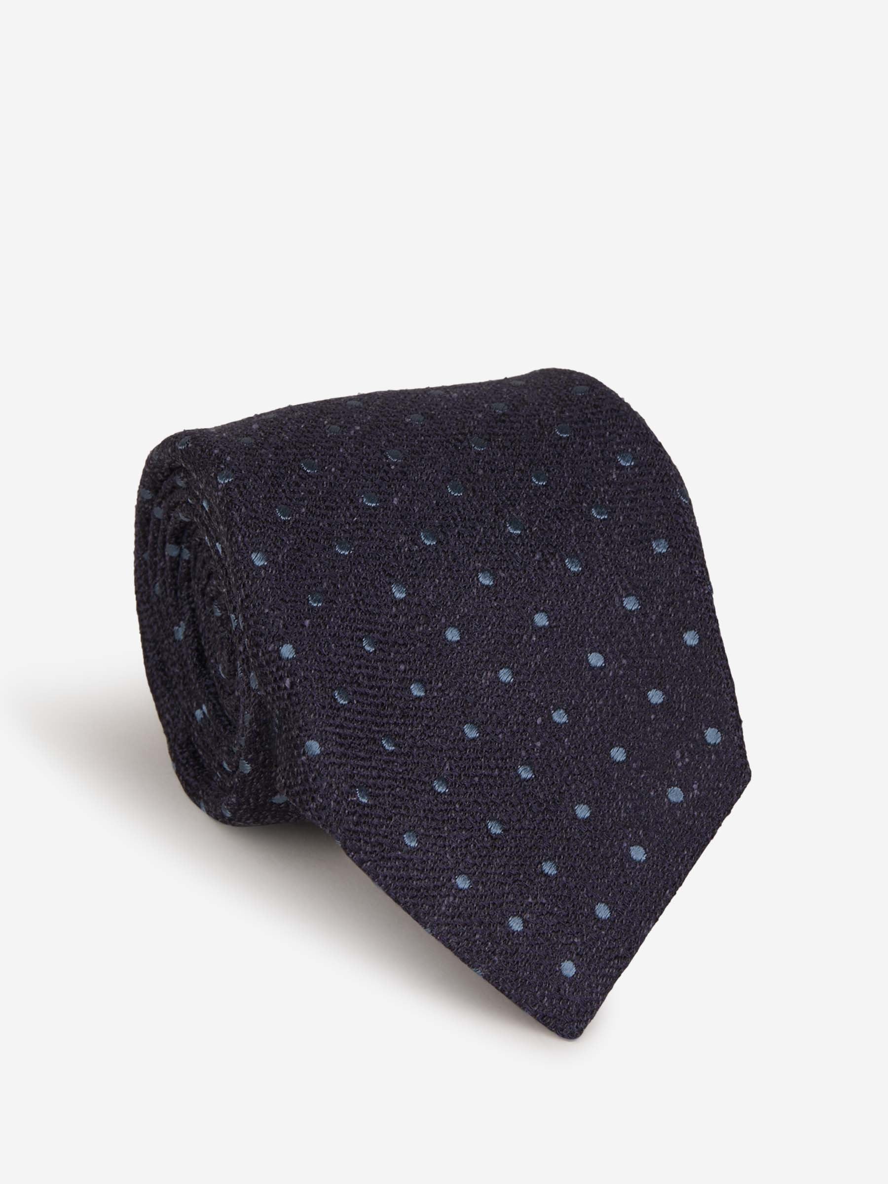 Outlet online Kiton Hombre Corbata Motivo Topos color Azul Cobalto sku 601-001157 01 - Foto 1