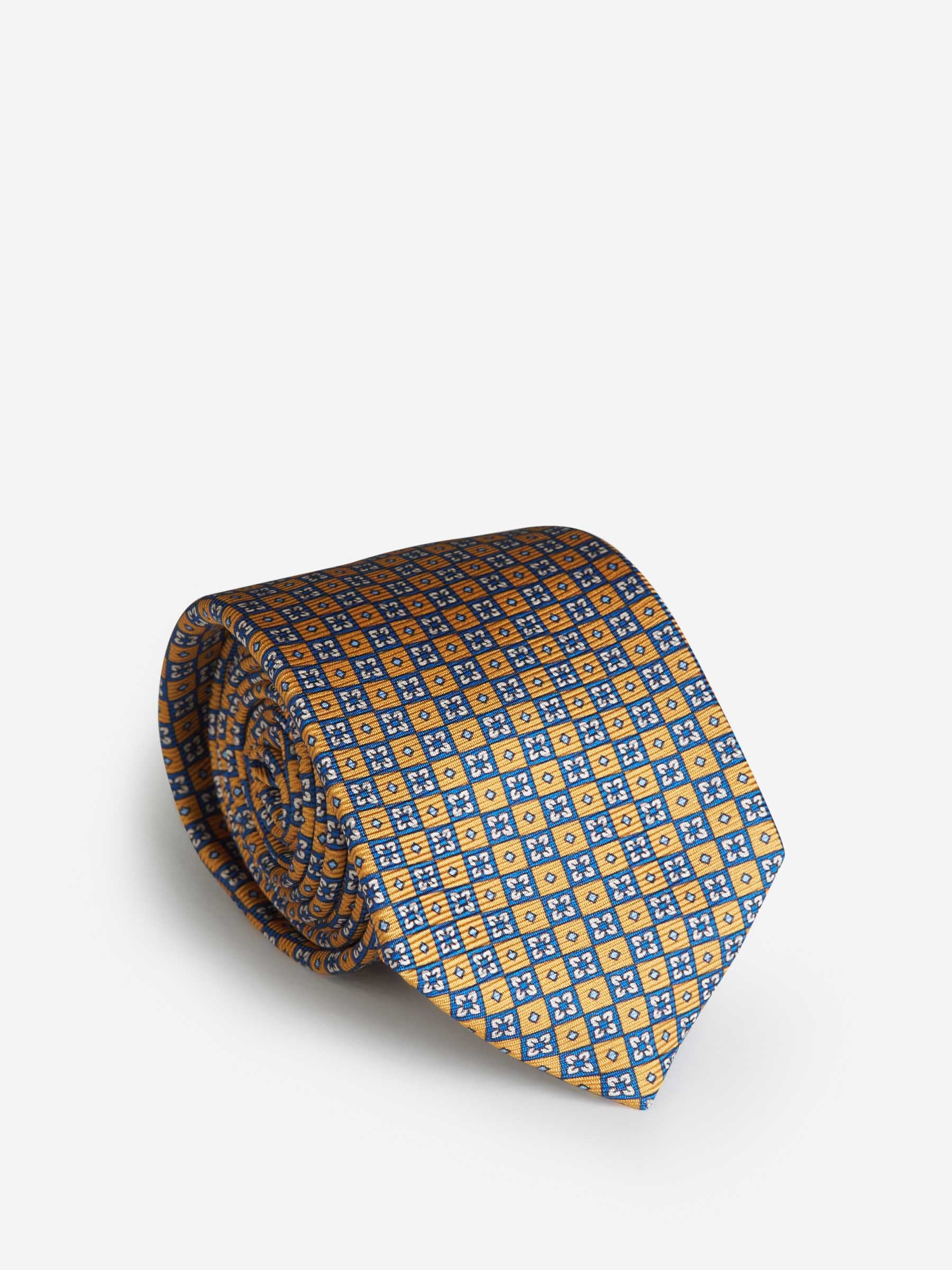 Outlet online Kiton Hombre Corbata Estampada Seda color Naranja sku 601-001380 01 - Foto 1
