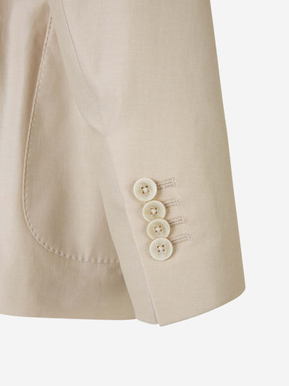 Outlet online Lardini Hombre Traje Liso Algodón color Crema sku 312-002788 01 - Foto 5