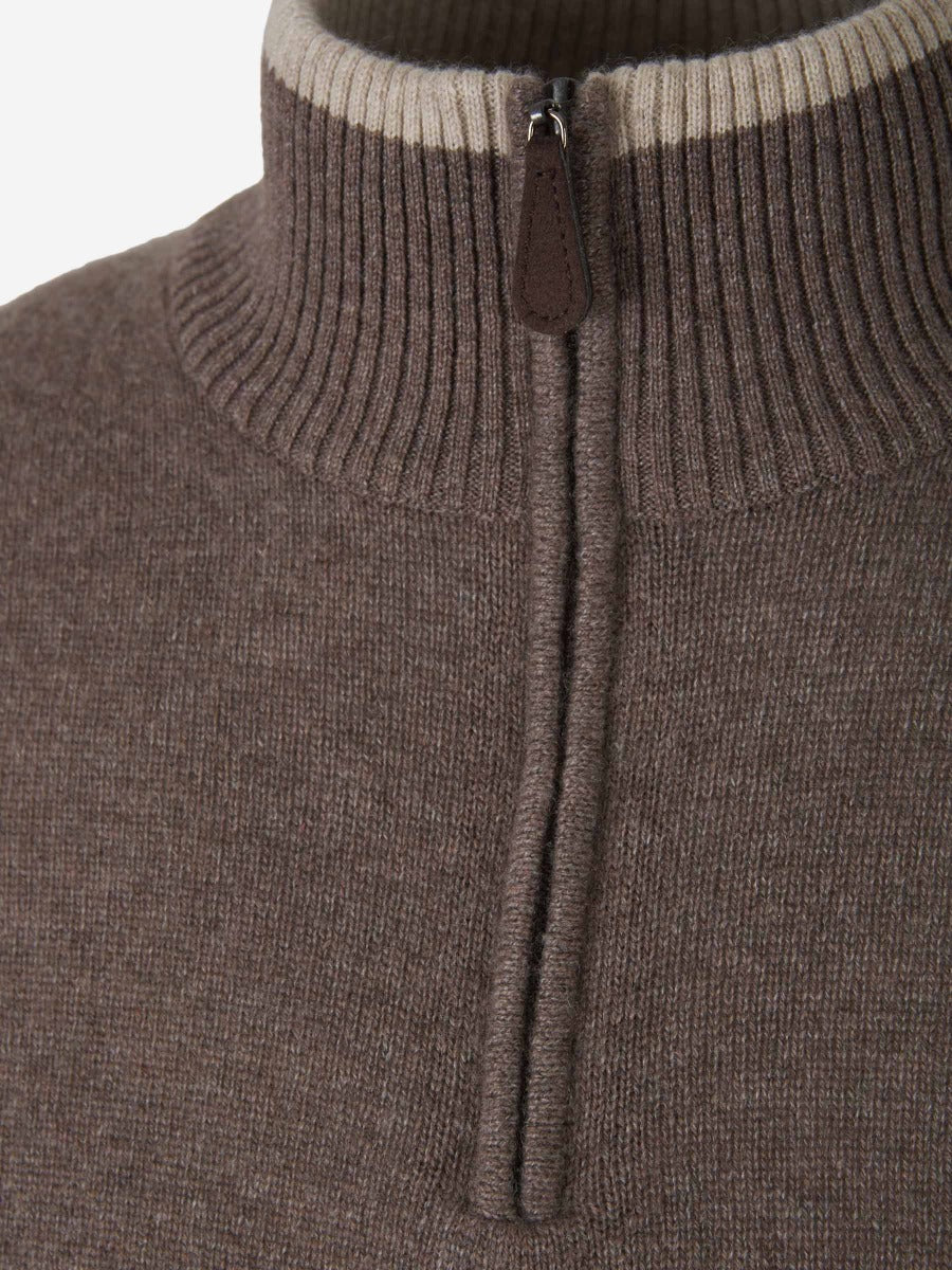 Outlet online Santa Eulalia Hombre Jersey Lana Cremallera color Beige sku 542-002424 03 - Foto 3