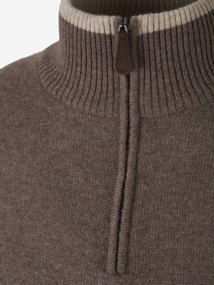 Outlet online Santa Eulalia Hombre Jersey Lana Cremallera color Beige sku 542-002424 03 - Foto 3