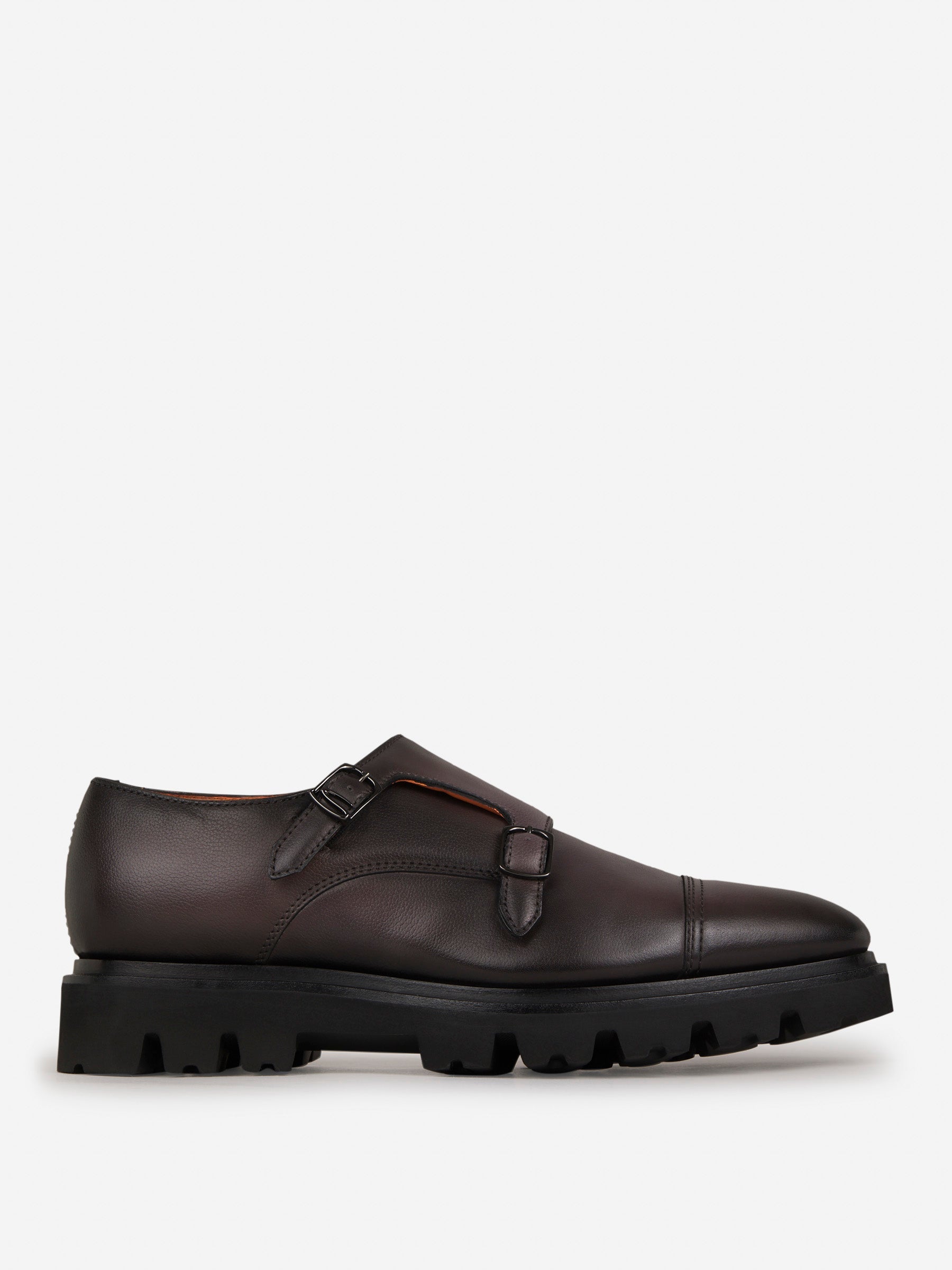 Outlet online Santoni Hombre Zapatos Monkstrap Piel color Gris Oscuro sku 610-000177 01 - Foto 1