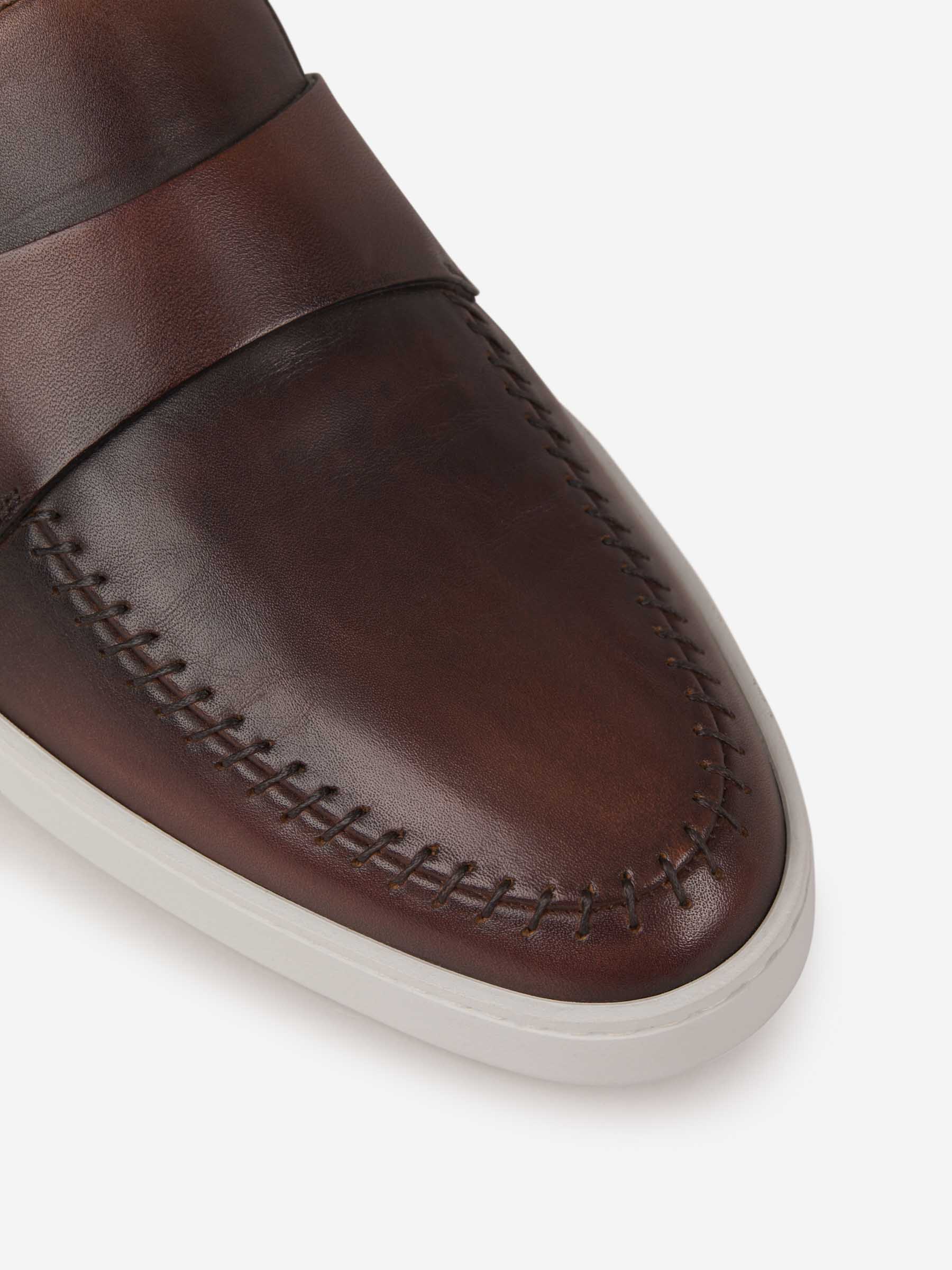 Outlet online Santoni Hombre Mocasines Piel color Azul Cielo sku 611-003827 02 - Foto 2