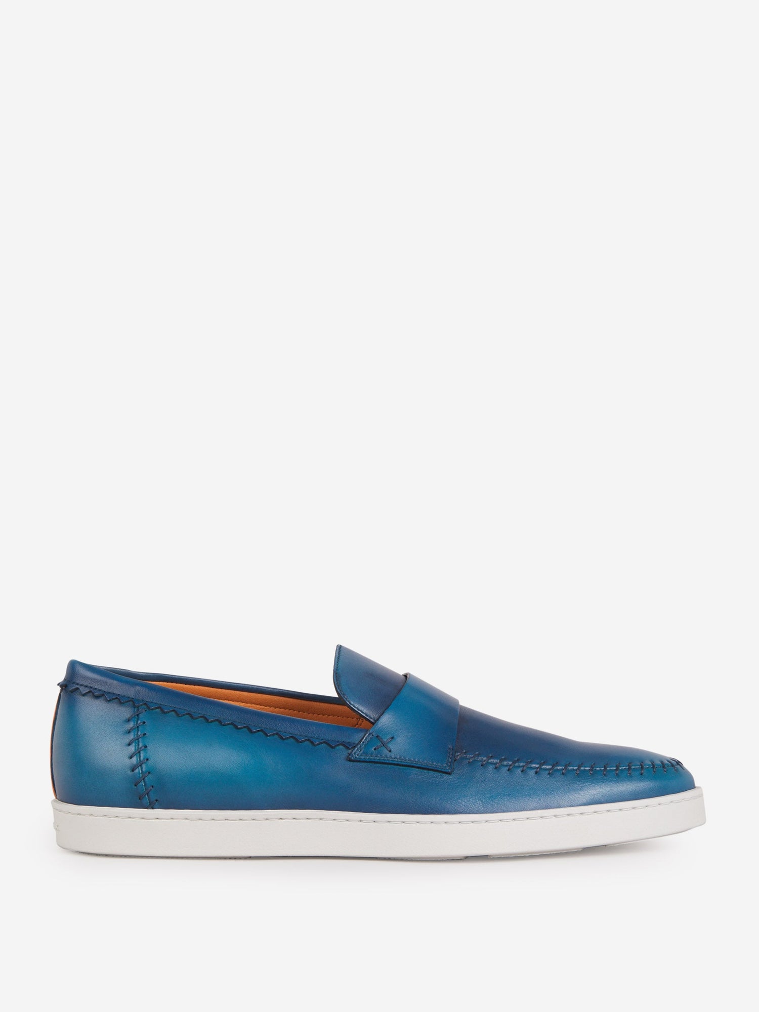 Outlet online Santoni Hombre Mocasines Piel color Azul Cielo sku 611-003827 02 - Foto 5