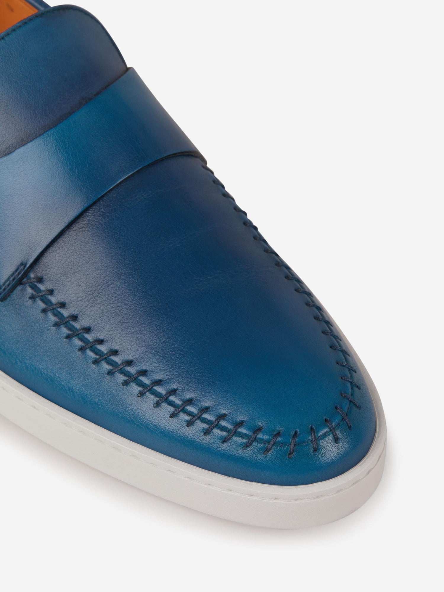 Outlet online Santoni Hombre Mocasines Piel color Azul Cielo sku 611-003827 02 - Foto 6