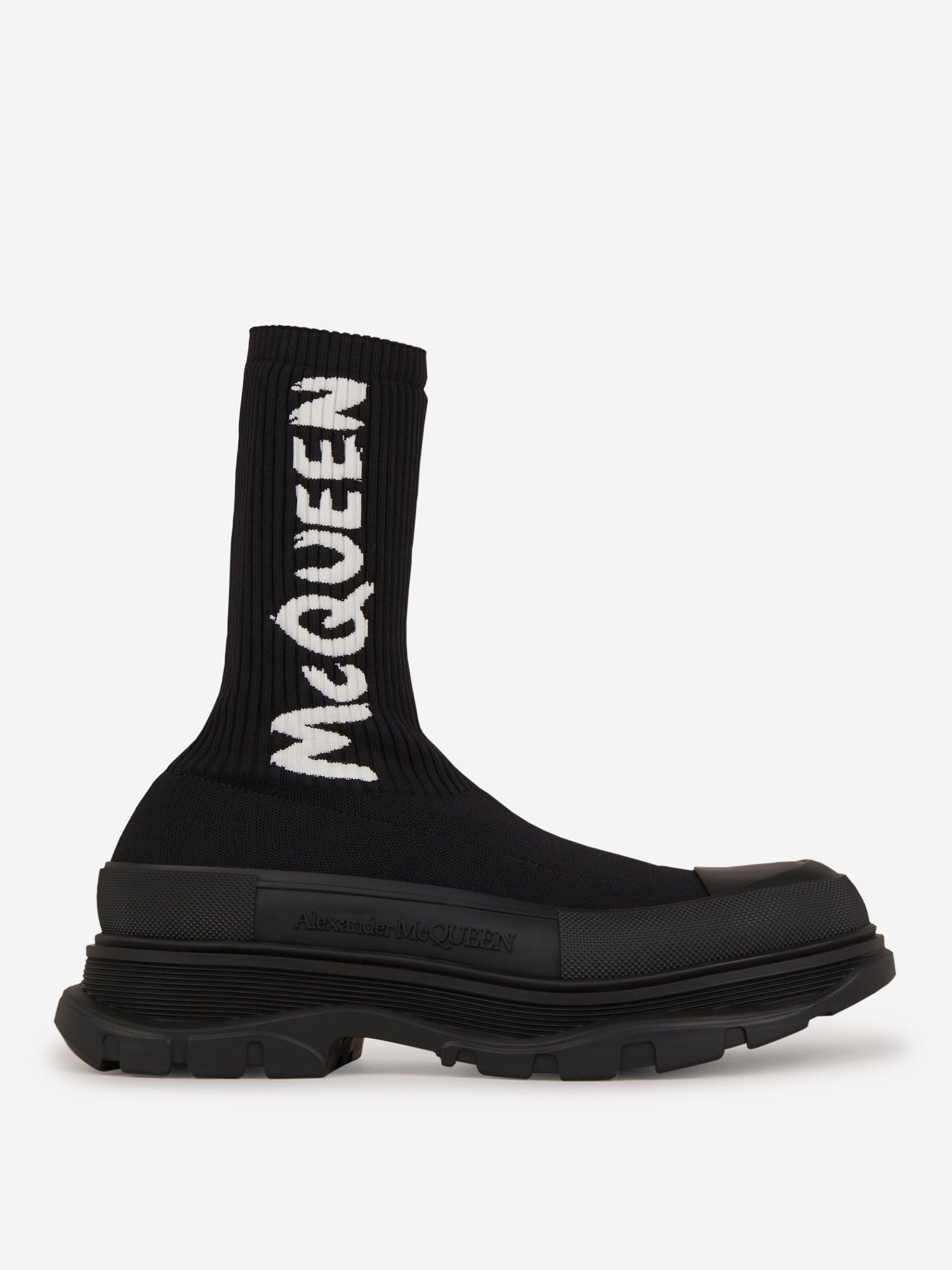 Outlet online McQueen Hombre Botas Graffiti Knit Tread color Negro sku 611-003948 01 - Foto 3