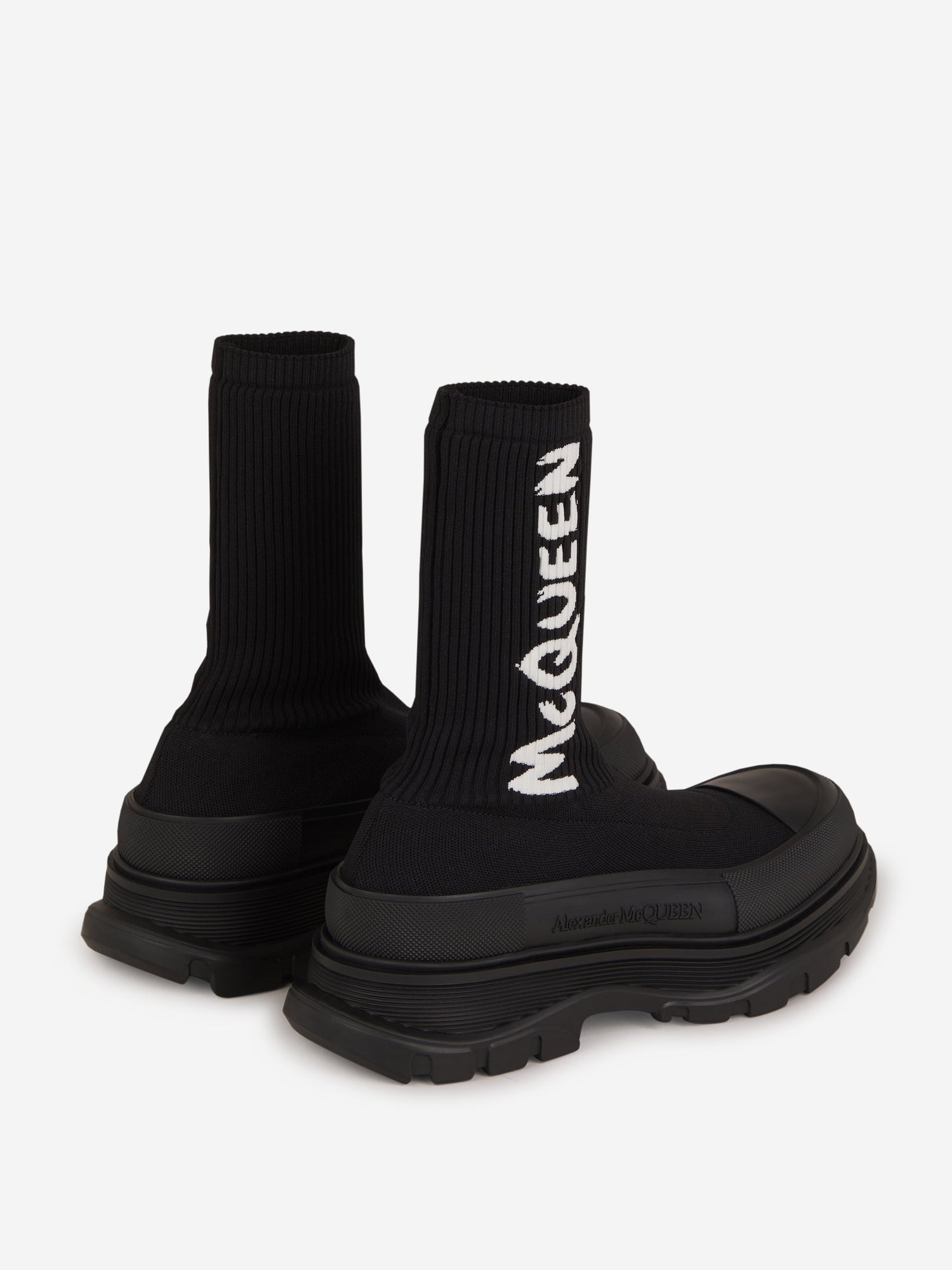 Outlet online McQueen Hombre Botas Graffiti Knit Tread color Negro sku 611-003948 01 - Foto 1