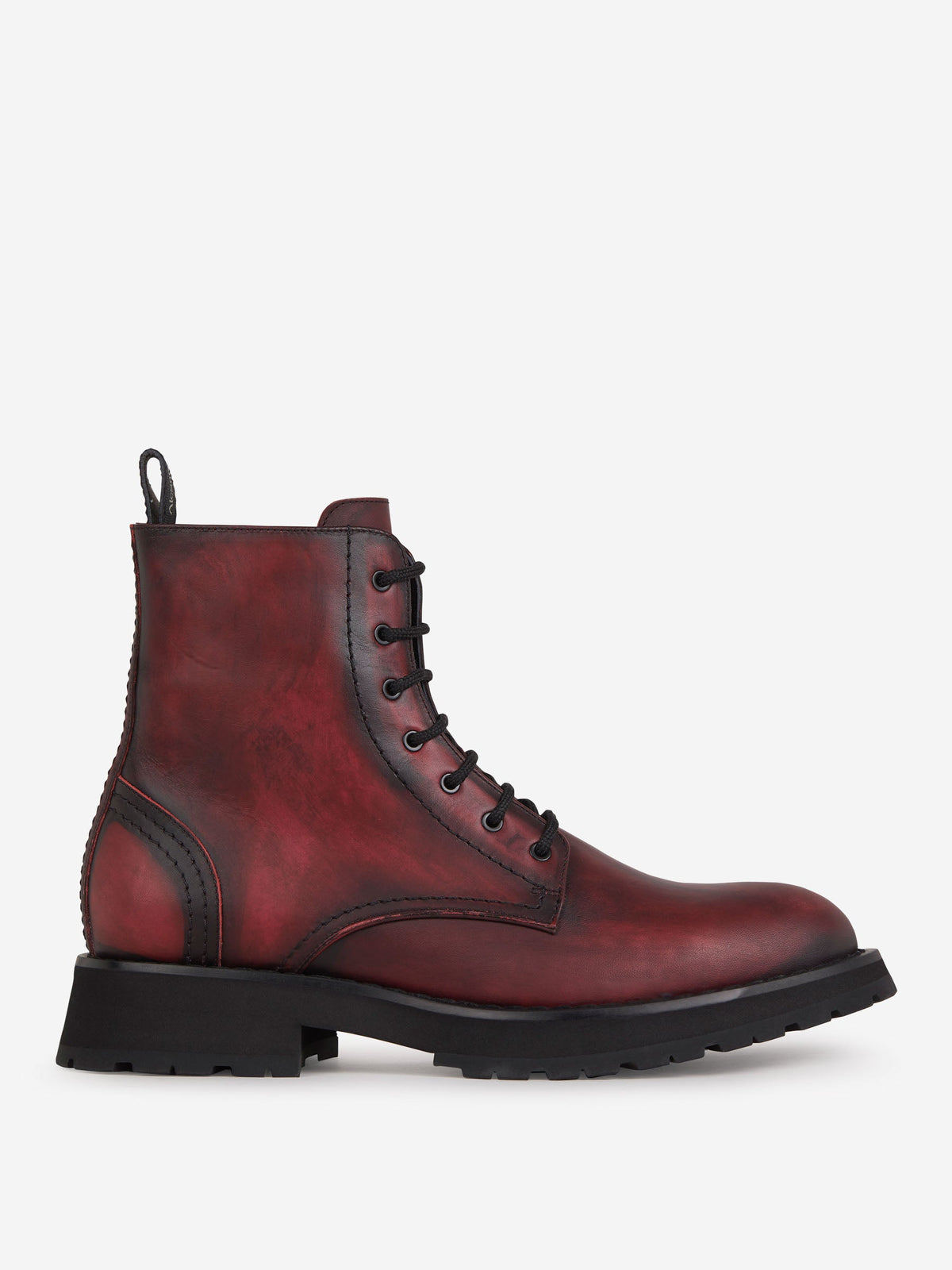 Outlet online McQueen Hombre Botas Piel Logo color Rojo sku 611-003978 00 - Foto 4