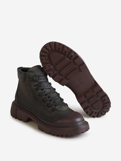Outlet online Hogan Hombre Botas Hogan H619 color Verde Militar sku 611-004209 01 - Foto 4