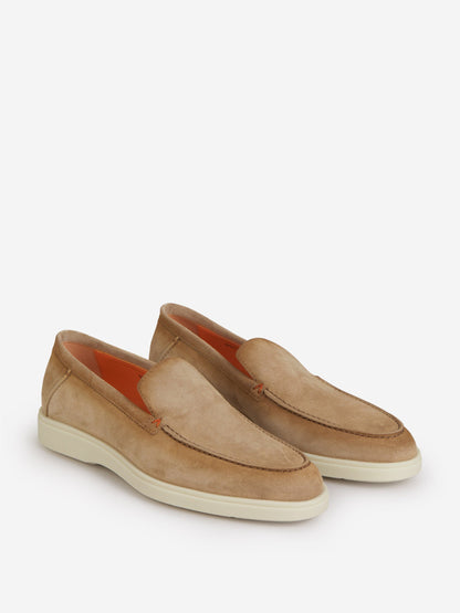 Outlet online Santoni Hombre Mocasines Piel Ante color Marrón sku 611-004241 01 - Foto 4