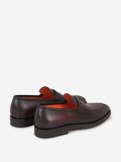 Outlet online Santoni Hombre Zapatos Mocasín Penny color Burdeos sku 611-004246 01 - Foto 3