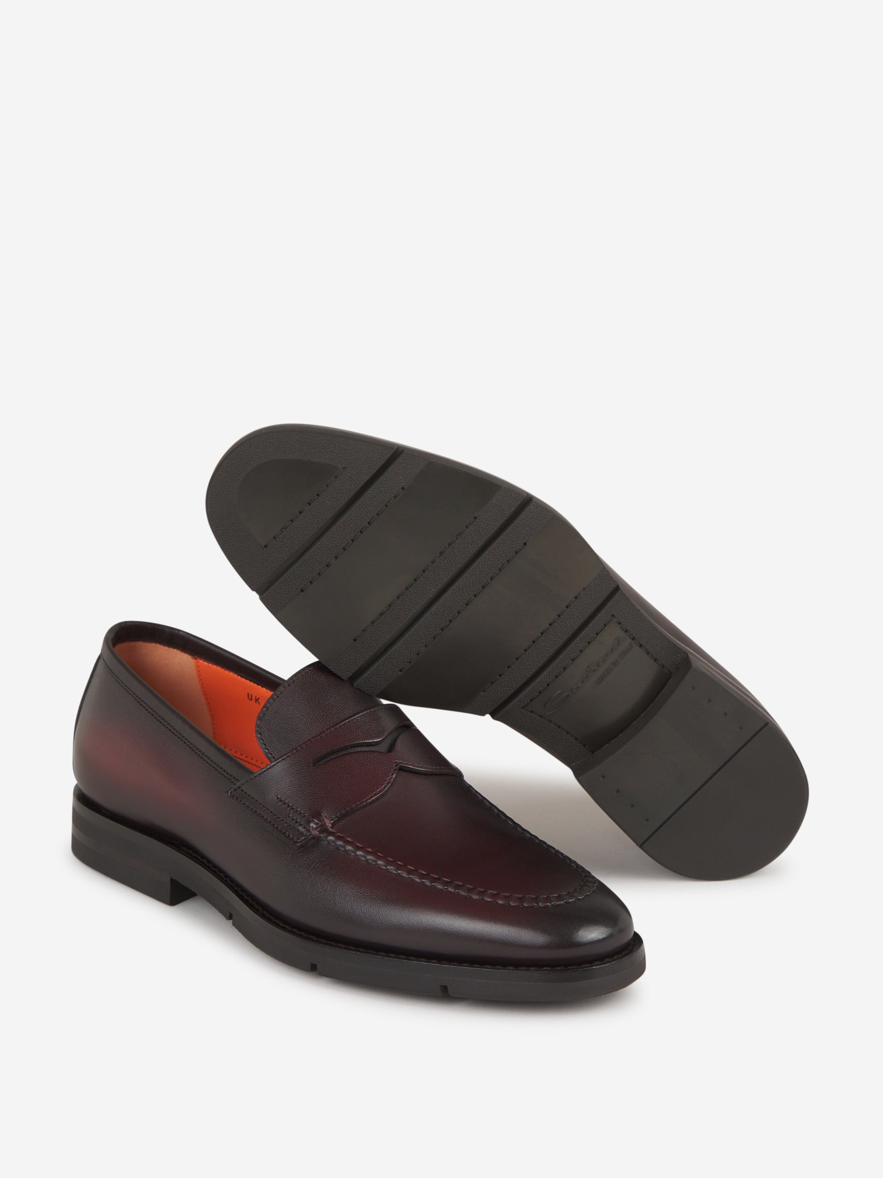 Outlet online Santoni Hombre Zapatos Mocasín Penny color Burdeos sku 611-004246 01 - Foto 4