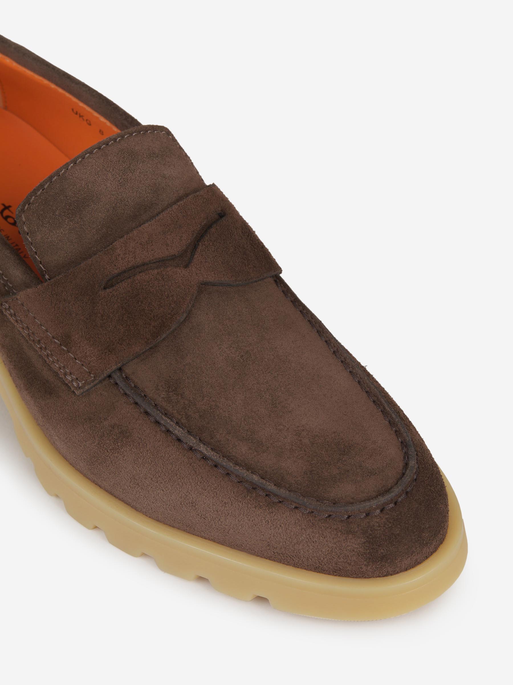 Outlet online Santoni Hombre Mocasines Piel Ante color Marron sku 611-004249 01 - Foto 5