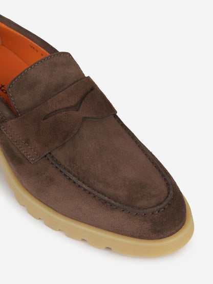 Outlet online Santoni Hombre Mocasines Piel Ante color Marron sku 611-004249 01 - Foto 5