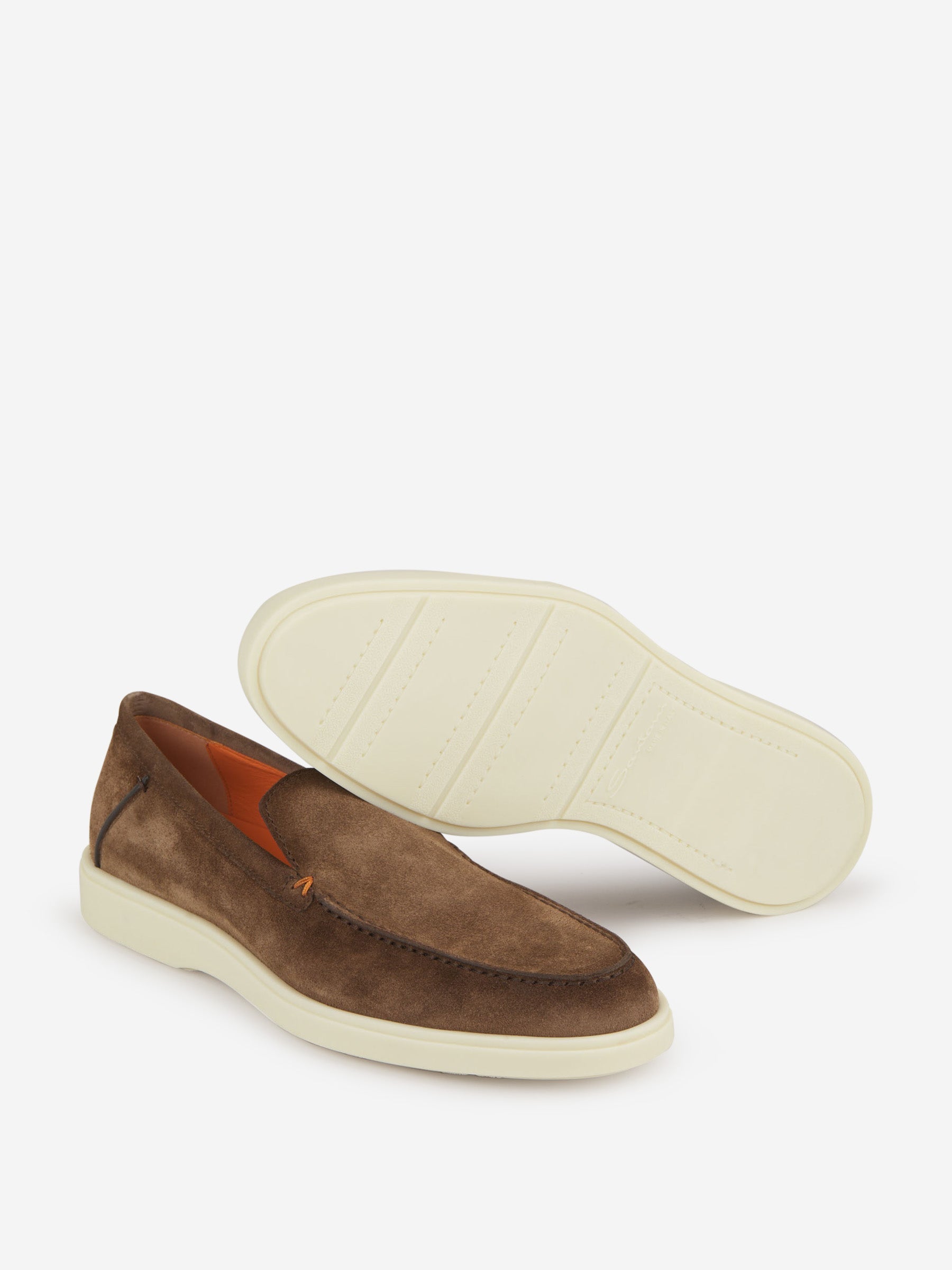 Outlet online Santoni Hombre Mocasines Piel Ante color Marrón sku 611-004250 01 - Foto 4