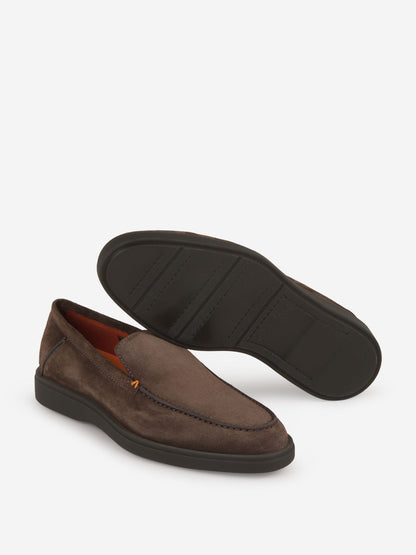 Outlet online Santoni Hombre Mocasines Piel Ante color Marron Oscuro sku 611-004254 01 - Foto 4