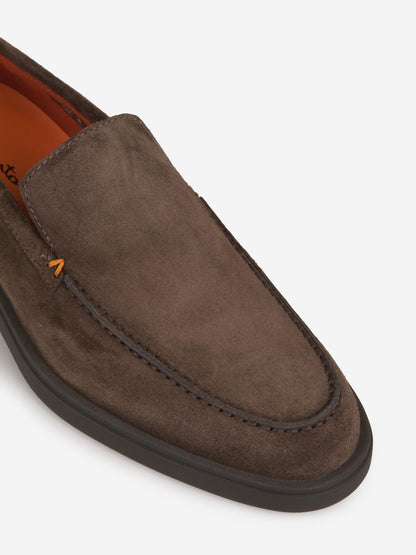 Outlet online Santoni Hombre Mocasines Piel Ante color Marron Oscuro sku 611-004254 01 - Foto 5