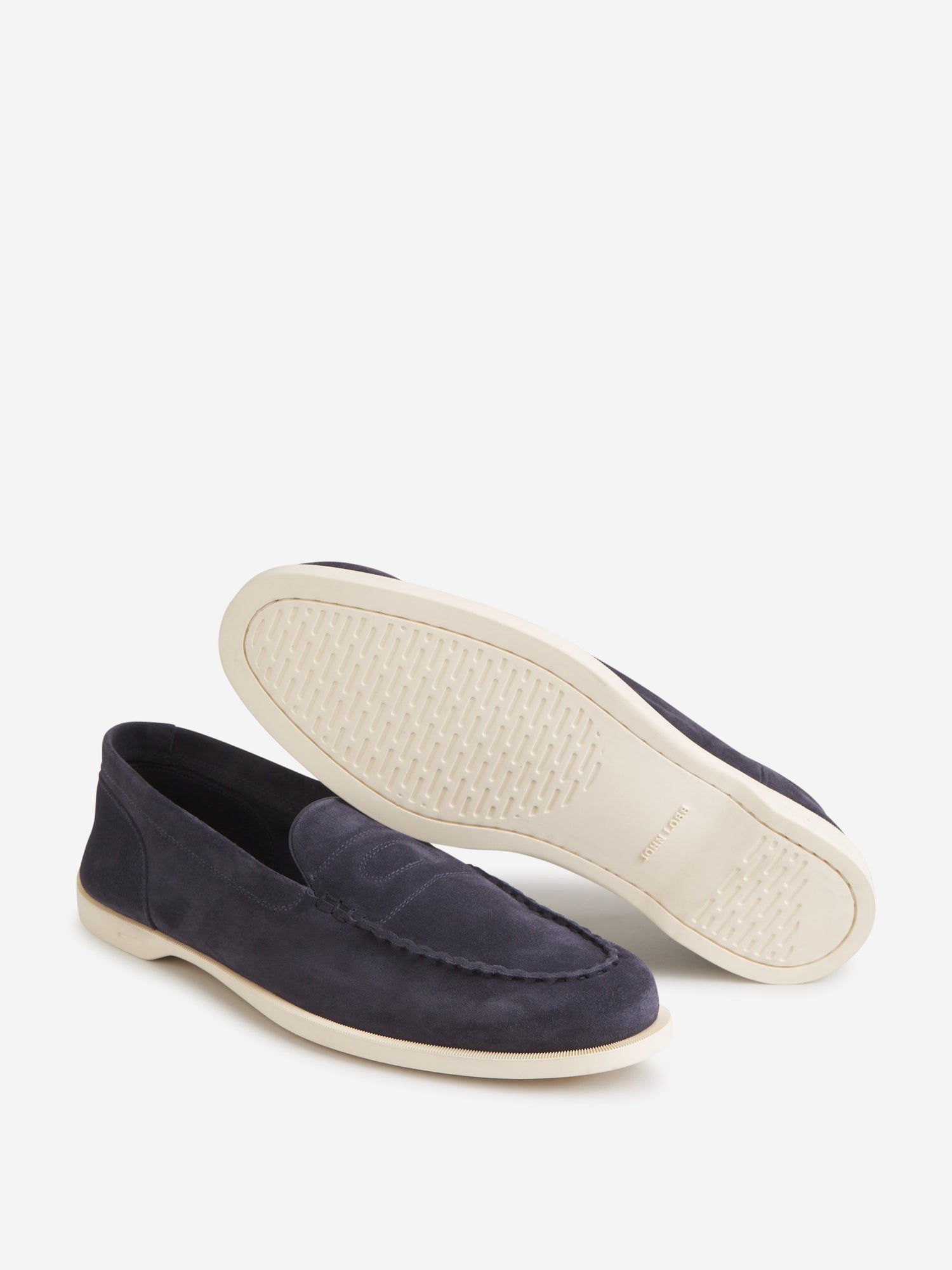 Outlet online John Lobb Hombre Zapatos Mocasines Pace color Azul Noche sku 611-004374 02 - Foto 4