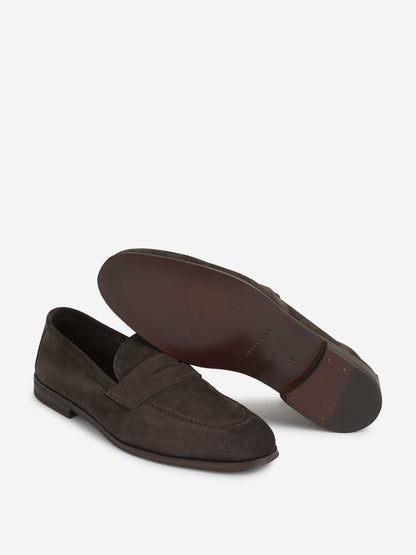 Henderson Baracco Hombre Barcelona Mocasines Piel Ante color Marrón Oscuro sku 611-004572 01 - Foto 4