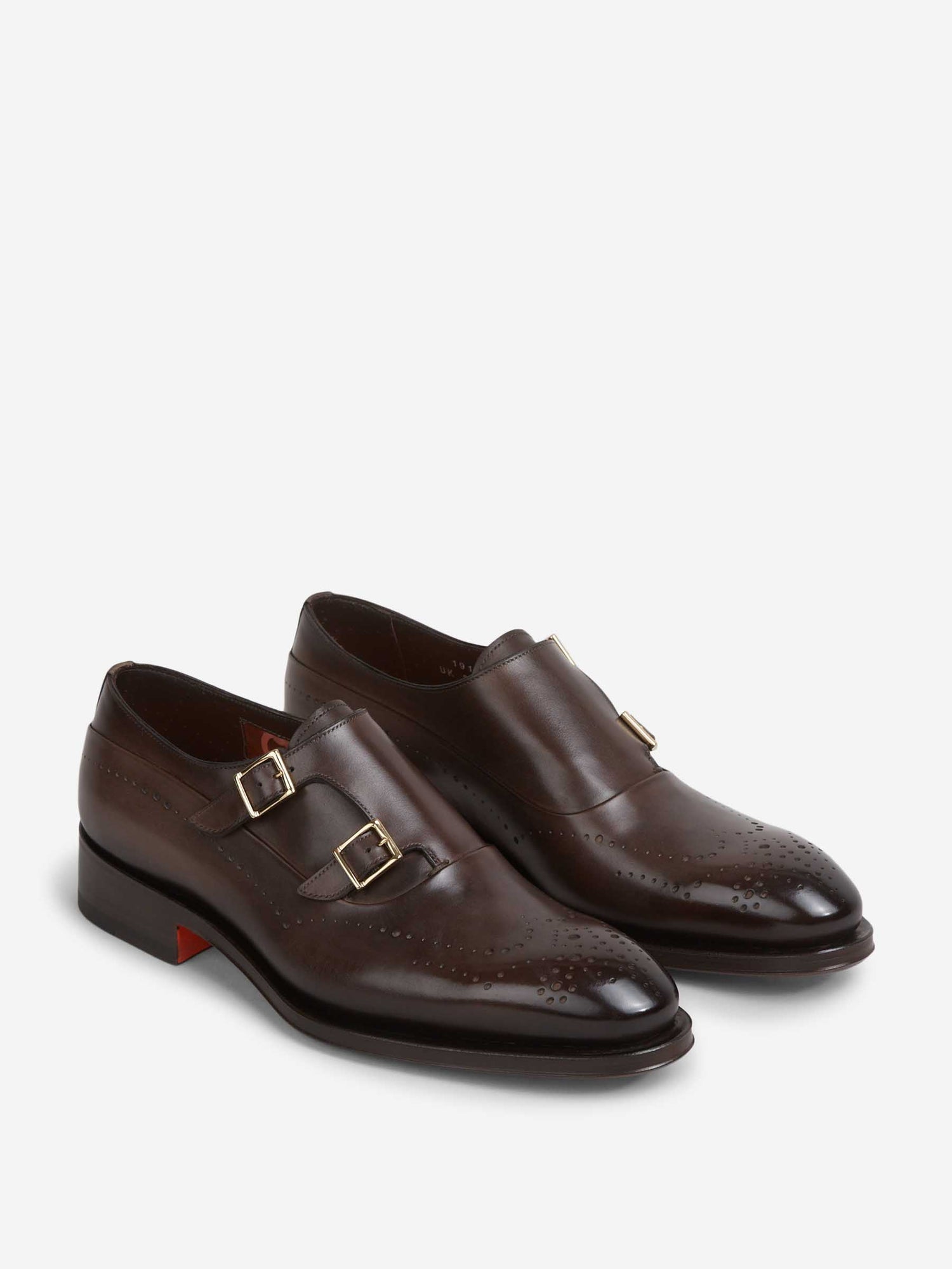 Outlet online Santoni Hombre Zapatos Hebilla Brogue color Marrón Oscuro sku 611-004636 01 - Foto 3
