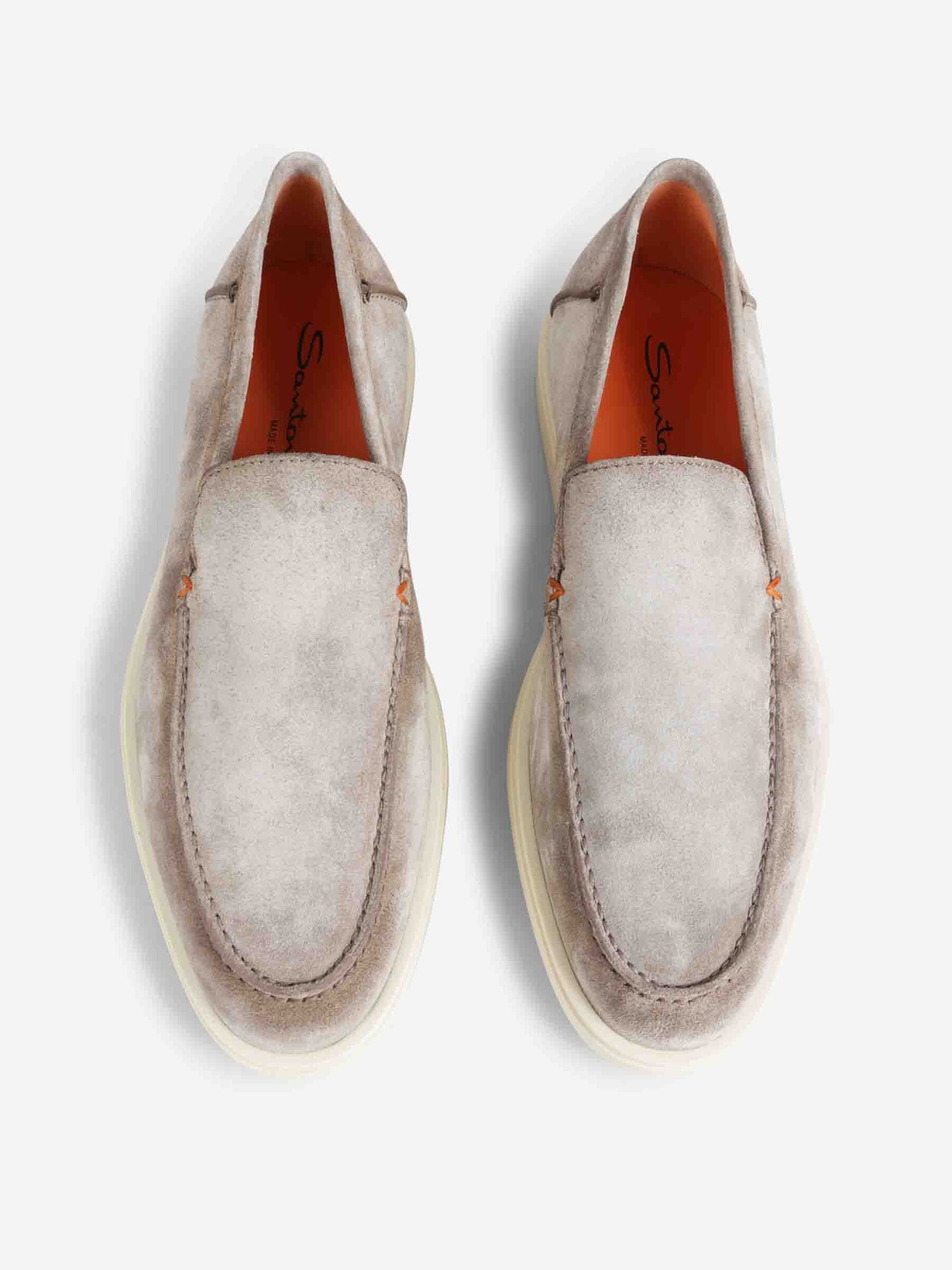 Santoni Hombre Barcelona Mocasines Piel Ante color Beige sku 611-004642 01 - Foto 4