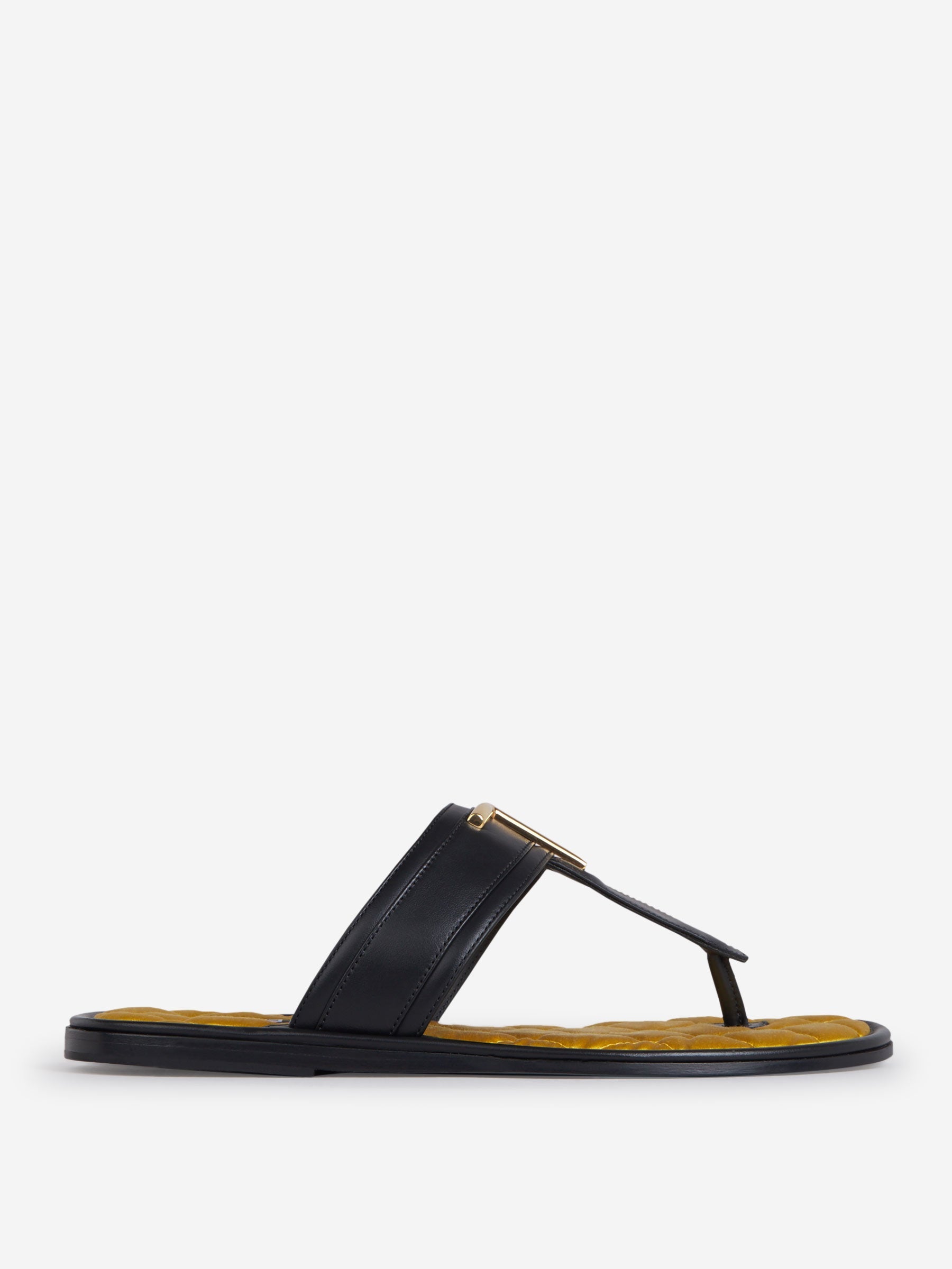 Outlet online Tom Ford Hombre Sandalias Piel Logo Metálico color Negro sku 613-000389 01 - Foto 1