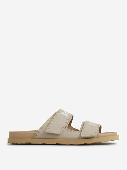 Outlet online Palm Angels Hombre Sandalias Logo Nobuk color Beige sku 613-000449 01 - Foto 1