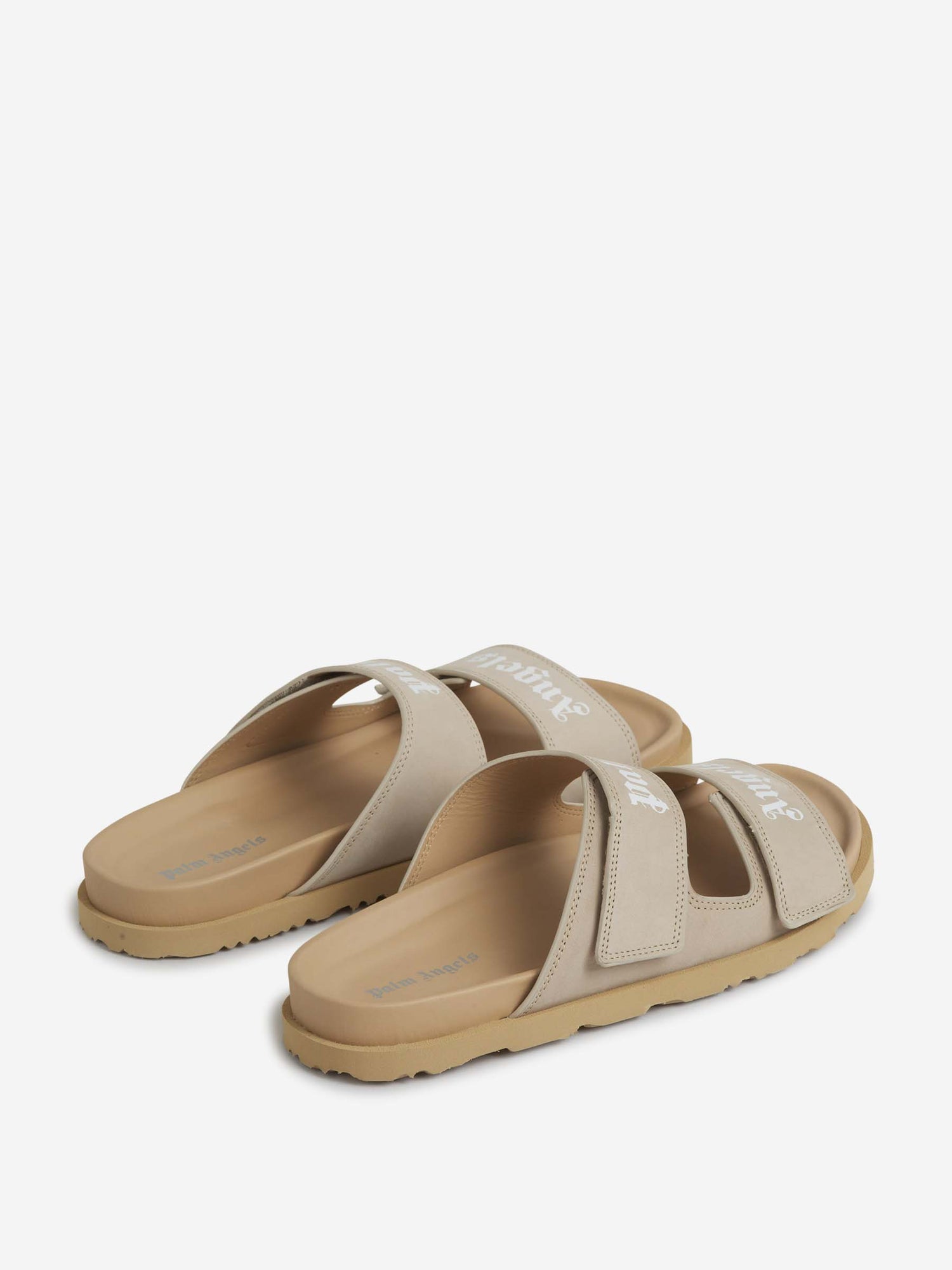 Outlet online Palm Angels Hombre Sandalias Logo Nobuk color Beige sku 613-000449 01 - Foto 3
