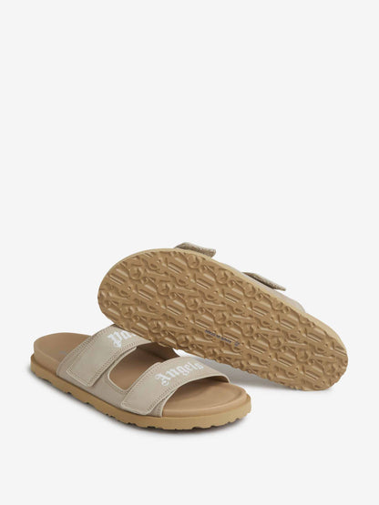 Outlet online Palm Angels Hombre Sandalias Logo Nobuk color Beige sku 613-000449 01 - Foto 4