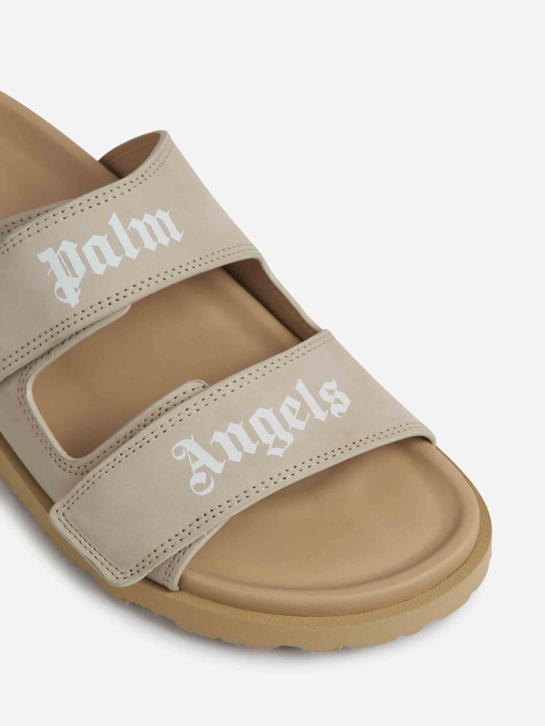 Outlet online Palm Angels Hombre Sandalias Logo Nobuk color Beige sku 613-000449 01 - Foto 5