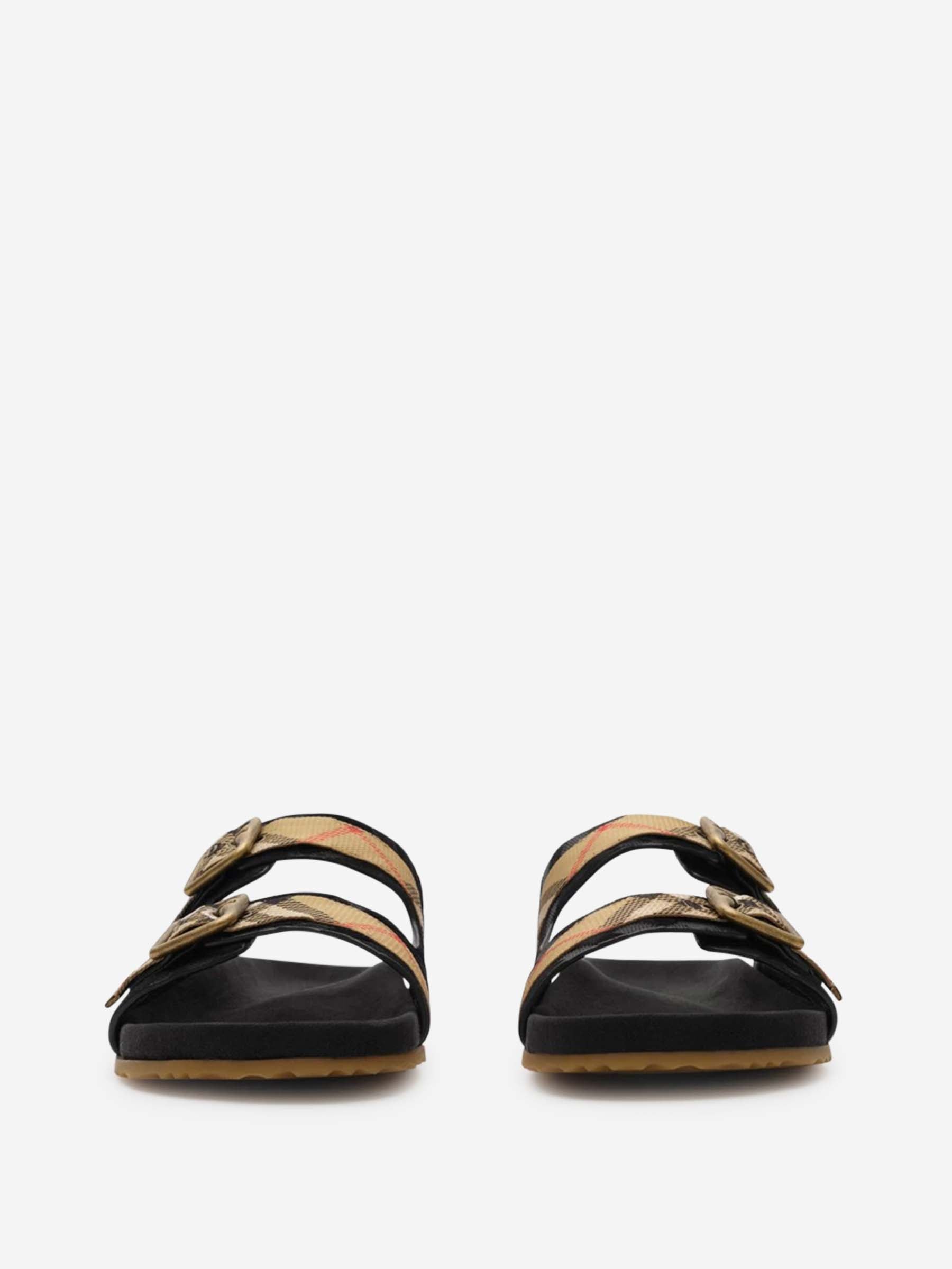 Outlet online Burberry Hombre Sandalias Urchin Check color Negro sku 613-000462 01 - Foto 3