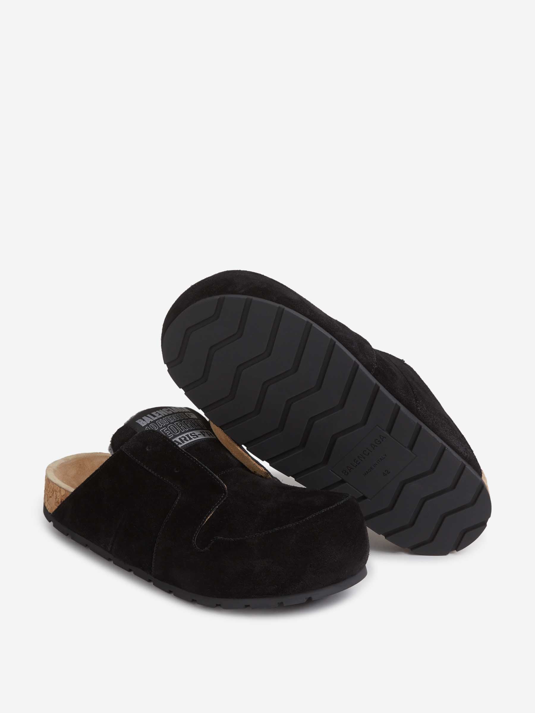Balenciaga Hombre Barcelona Mules Slip-On Dumbo color Negro sku 613-000467 01 - Foto 4