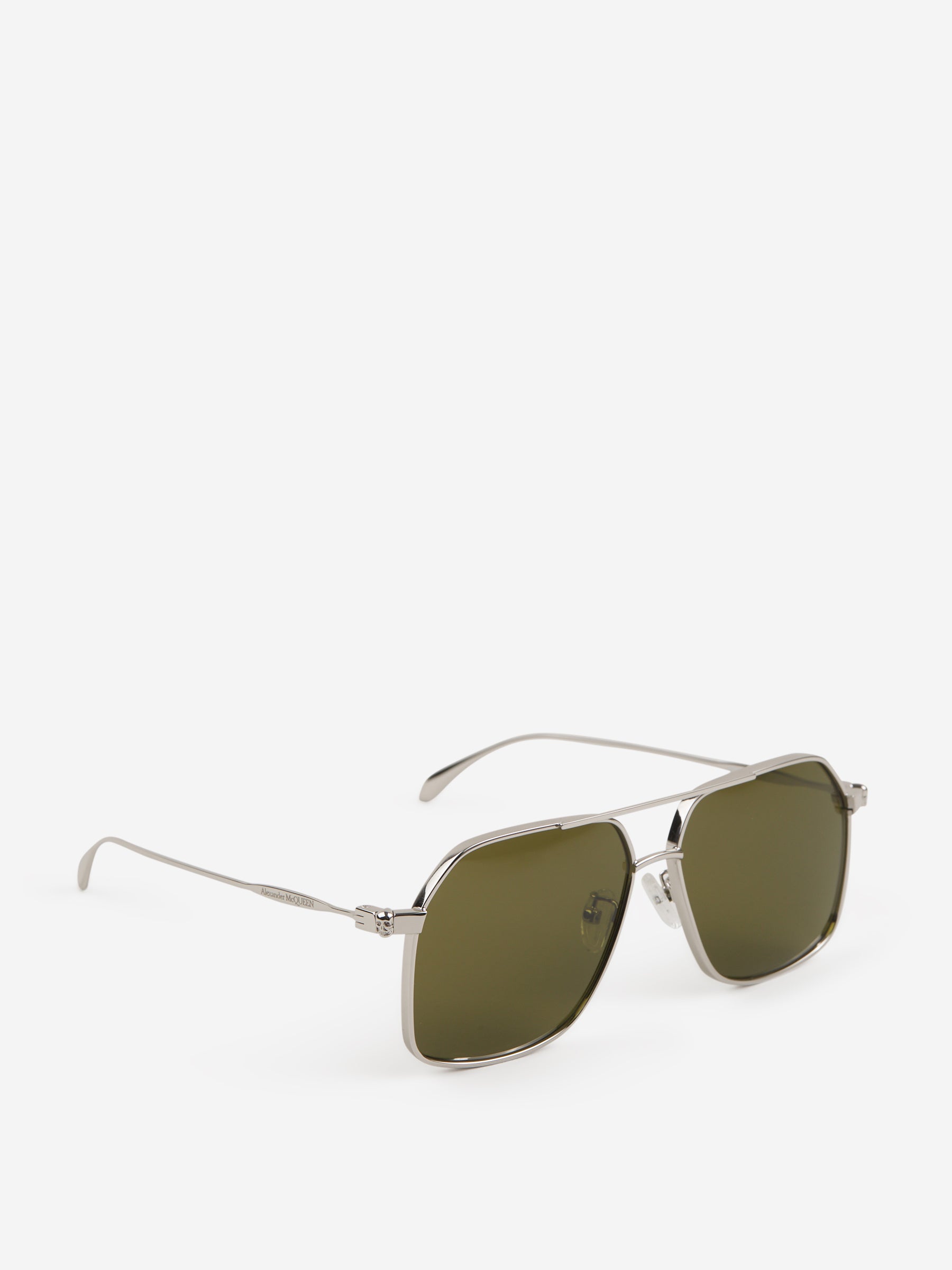 Alexander McQueen Gafas De Sol Caravan color Verde Militar sku 614-002671 02 - Foto 2