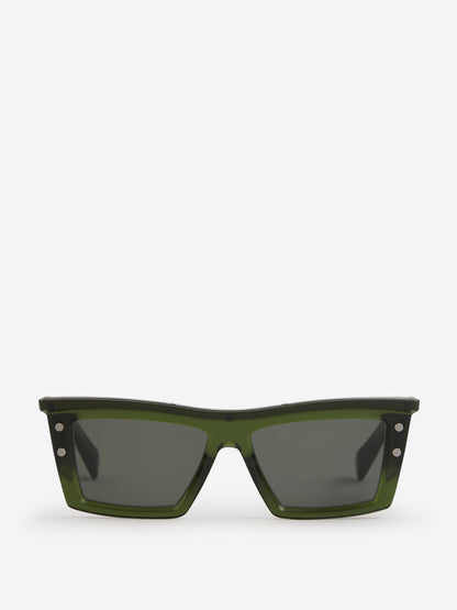 Outlet online Balmain Hombre Gafas De Sol Rectangulares color Verde Claro sku 614-002385 01 - Foto 1