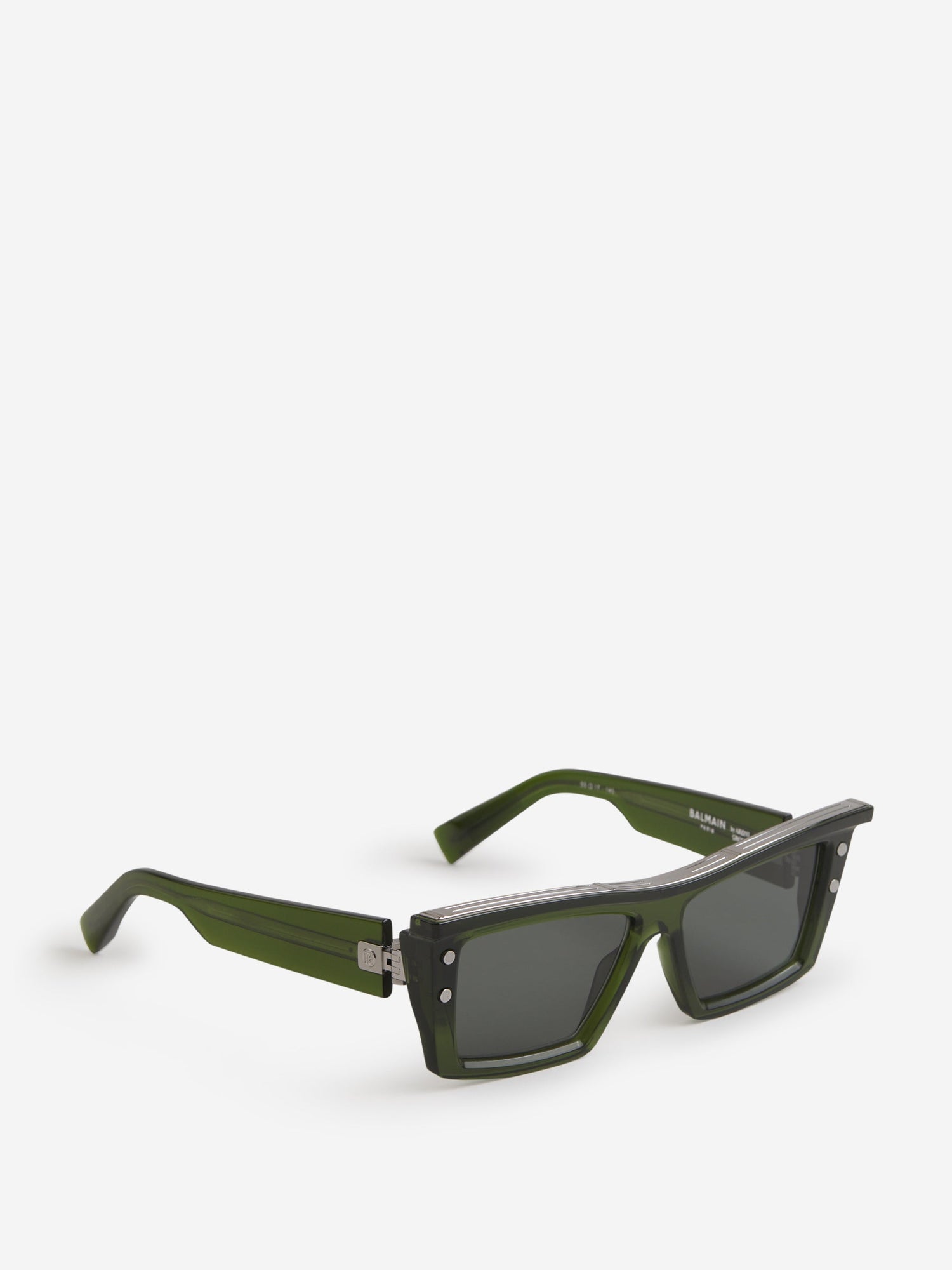 Outlet online Balmain Hombre Gafas De Sol Rectangulares color Verde Claro sku 614-002385 01 - Foto 2